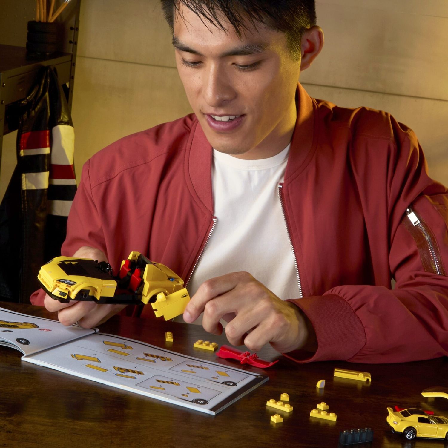 ​​mattel brick shop hot wheels - '07 honda s2000 serie speed, set da costruire con 257 pezzi, dettagli realistici e adesivi per personalizzare l'auto - BRICK SHOP