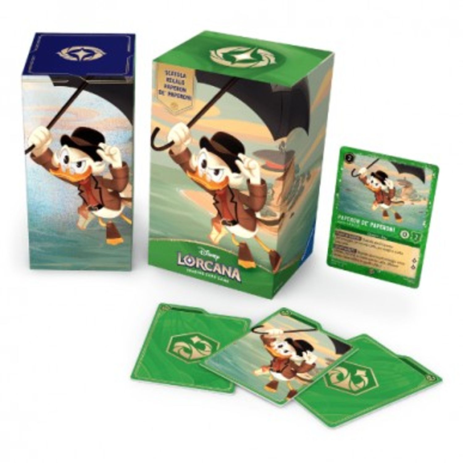 Lorcana paperon de' paperoni scatola regalo - 5 booster + promo carta paperone + box con divisori - RAVENSBURGER, Disney, Lorcana