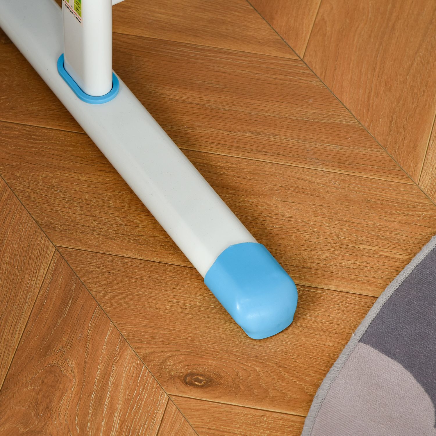 Banco scuola per bambini 6-12 anni con sedia regolabile, cassetto e piano inclinabile, 66x47x52-77 cm, blu - 