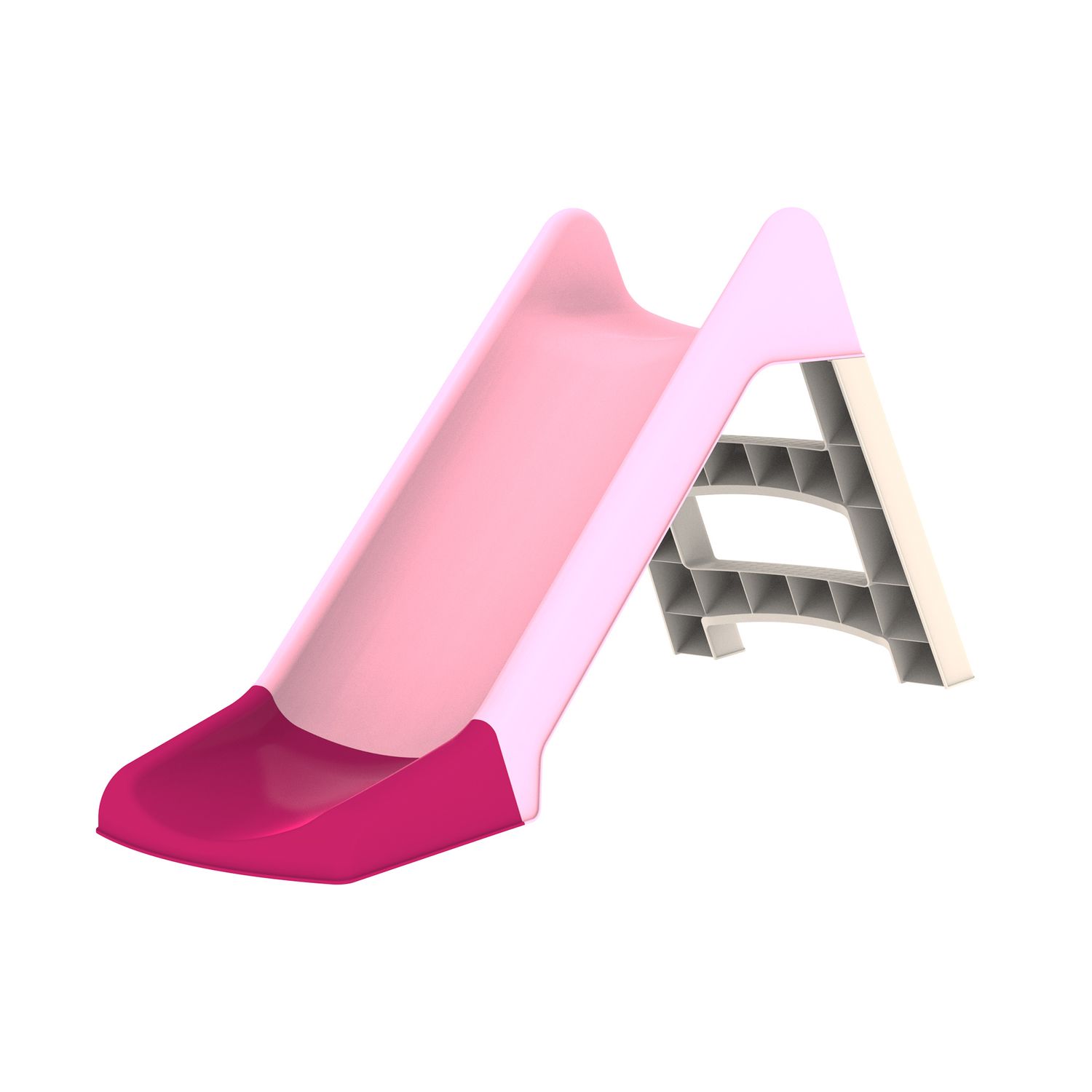 Scivolo rosa esterno per bambini con scala antiscivolo 3 gradini - 120cm discesa, 30kg max, 135x46x67cm - SUN&SPORT