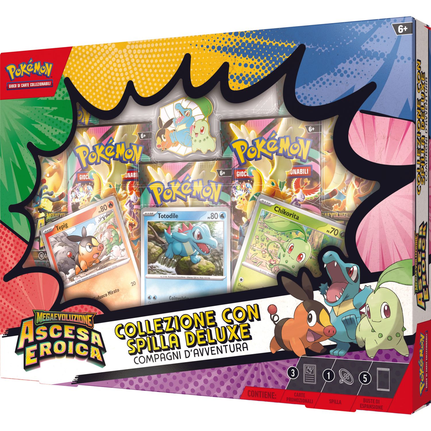 Pokémon collezione con spilla deluxe compagni d'avventura dell'espansione megaevoluzione ascesa eroica - POKEMON