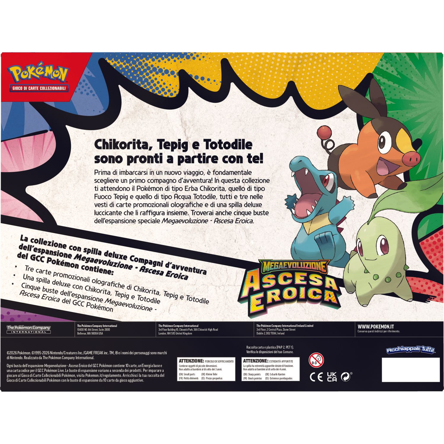 Pokémon collezione con spilla deluxe compagni d'avventura dell'espansione megaevoluzione ascesa eroica - POKEMON