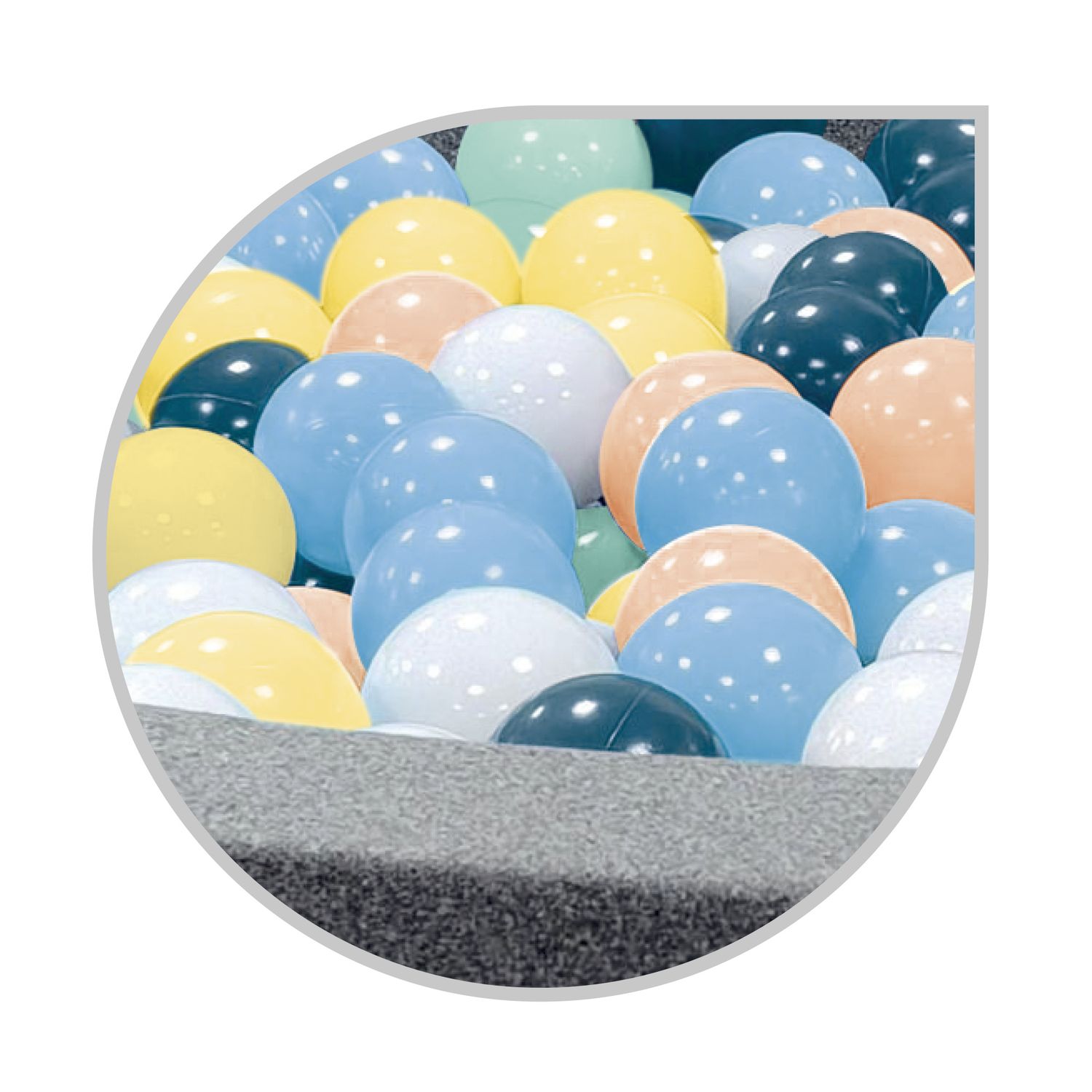 Piscinetta active play con 150 palline colorate 6cm - ø88x33cm - SUN&SPORT