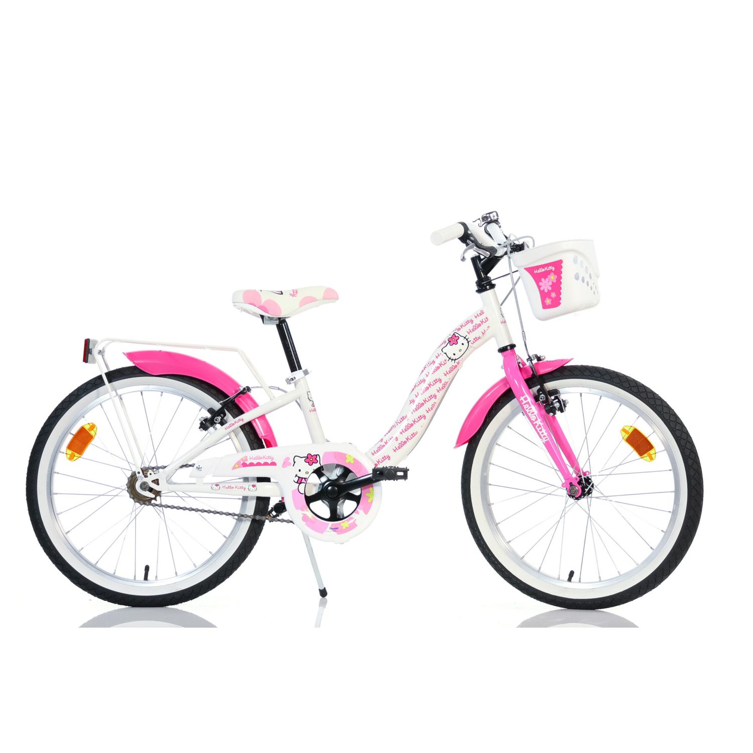 Bicicletta hello kitty 20" - rosa con cestino e accessori - dino bikes - Hello Kitty