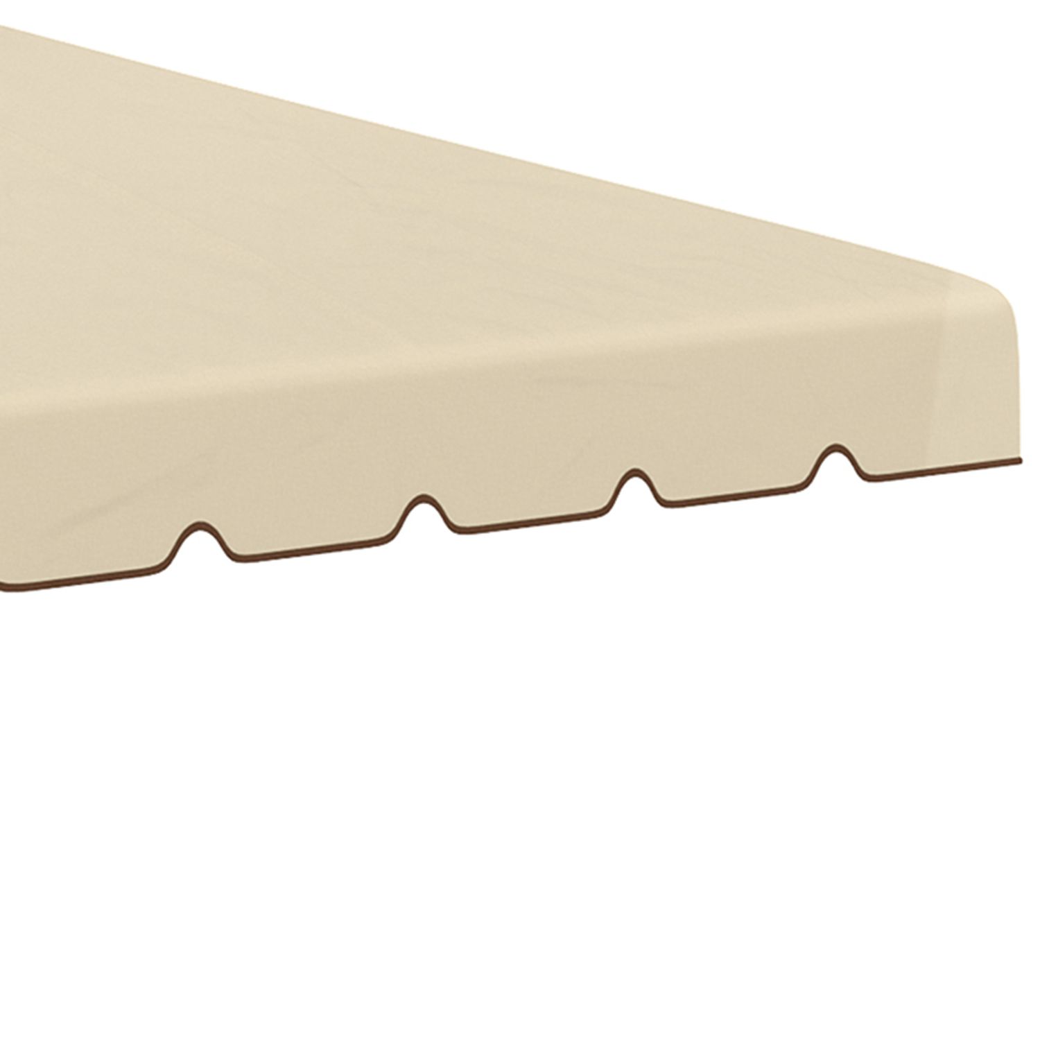 Tettuccio di ricambio per gazebo da giardino 3x3m con tetto a 2 livelli in poliestere beige - 