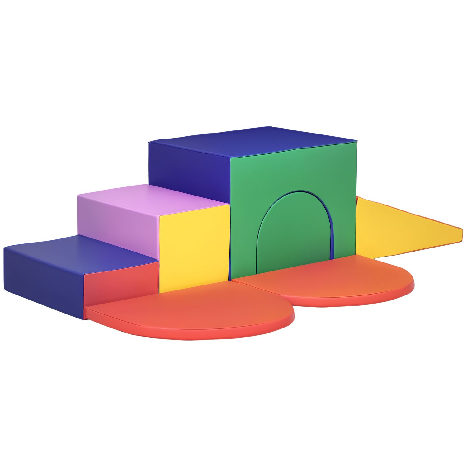 Set da gioco per bambini 12-36 mesi da 7 blocchi multicolore in pu e epe, 170x130x40 cm - 