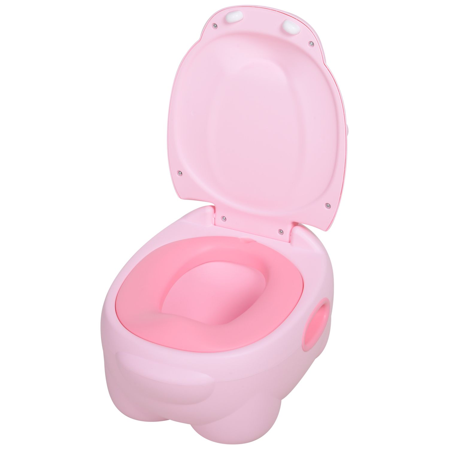Vasino per bambini 6 mesi-48 mesi antiscivolo ippopotamo rosa (40x30x23cm) - 