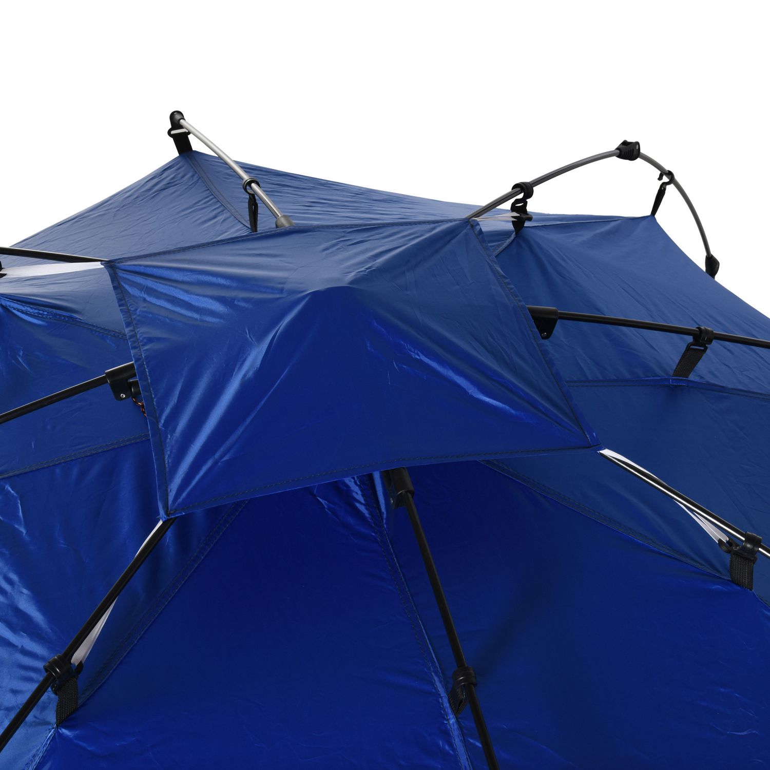 Tenda da spiaggia pop up per 4-6 persone con protezione uv, borsa di trasporto, 247x247x145cm, blu - 