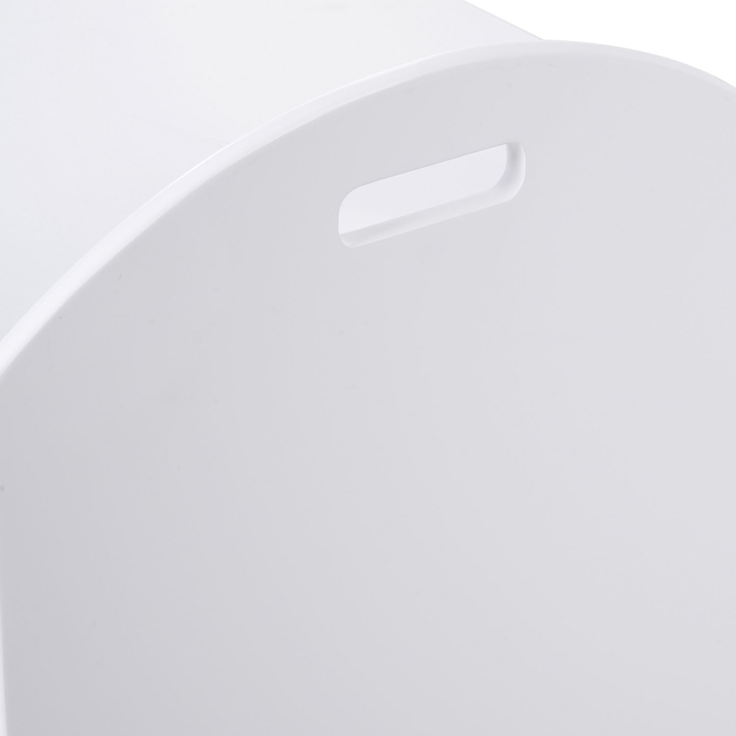 Baule contenitore portagiochi per bambini (62x40x46.5cm) in legno bianco con cerniere di sicurezza - 