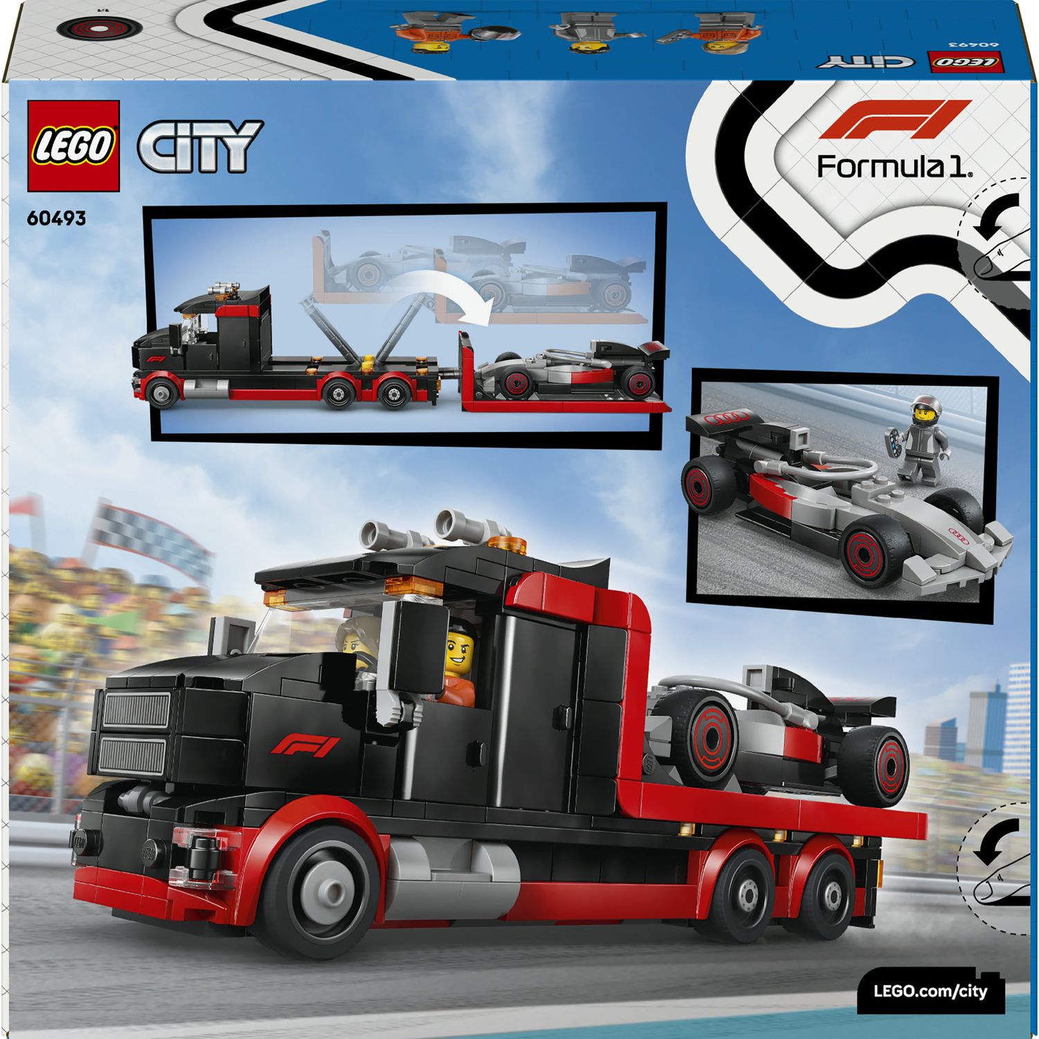 Lego city 60493 display truck f1 con auto da corsa audi f1 - LEGO CITY