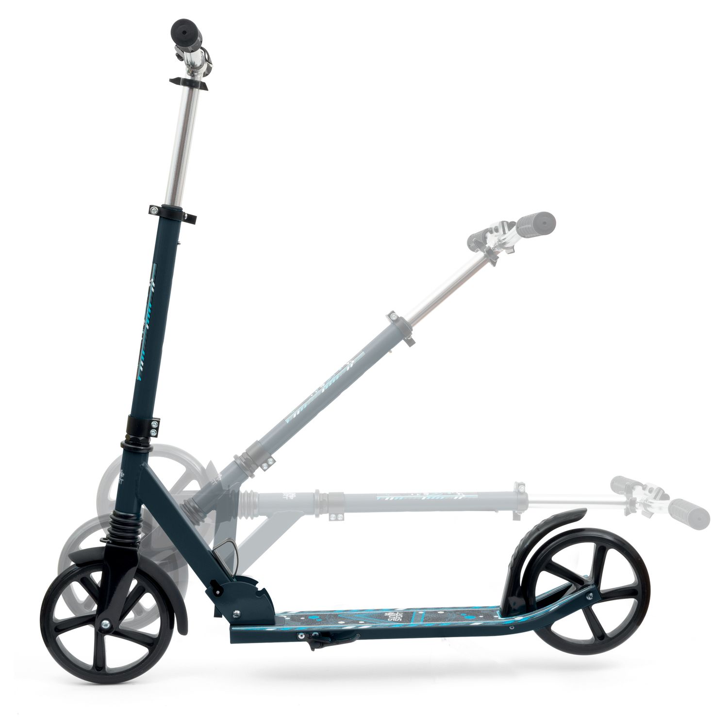 Scooter bambini ruote 200mm pieghevole manubrio regolabile freno posteriore - 100kg portata, dimensioni 90x12x90cm - SUN&SPORT