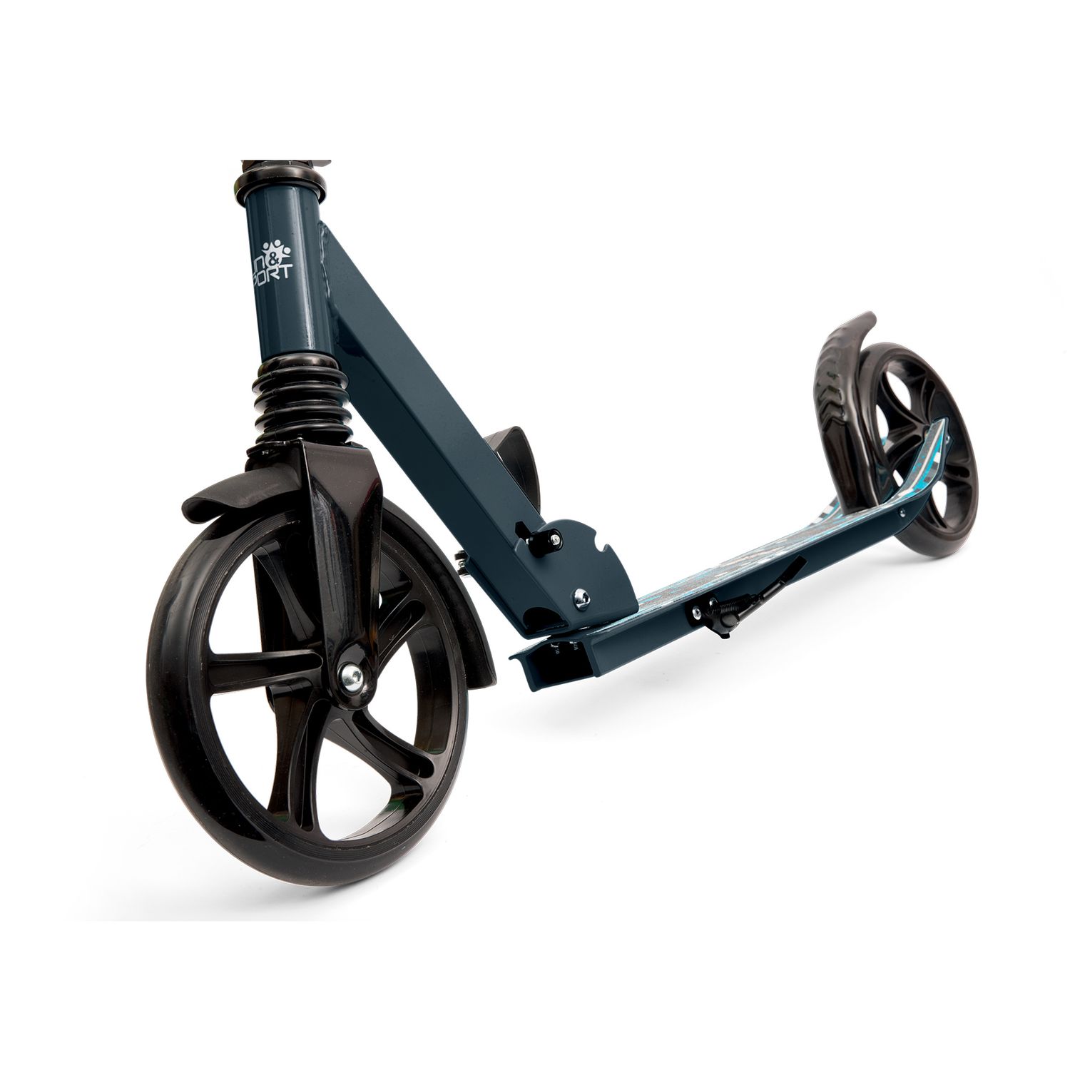 Scooter bambini ruote 200mm pieghevole manubrio regolabile freno posteriore - 100kg portata, dimensioni 90x12x90cm - SUN&SPORT