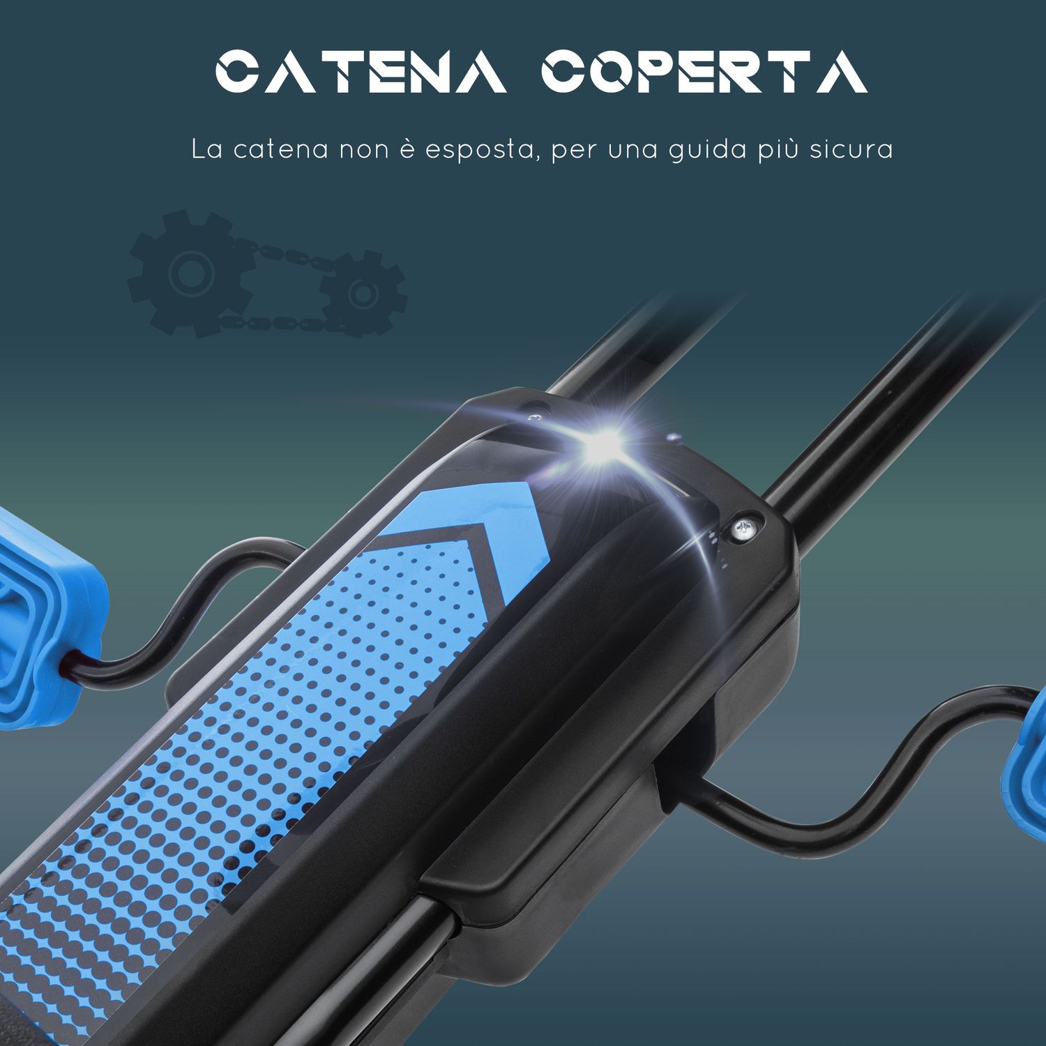 Go kart a pedali per bambini da 5-12 anni con sedile regolabile e ruote in gonfiabili, blu - 