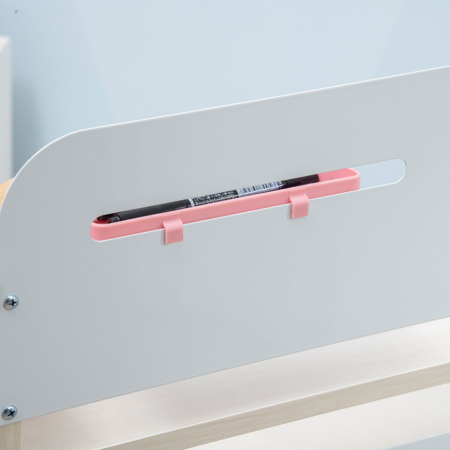 Set scrivania e sedia per bambini da 3 anni regolabile, tavolo inclinabile a 60° con cassetto e ripiani, rosa - 