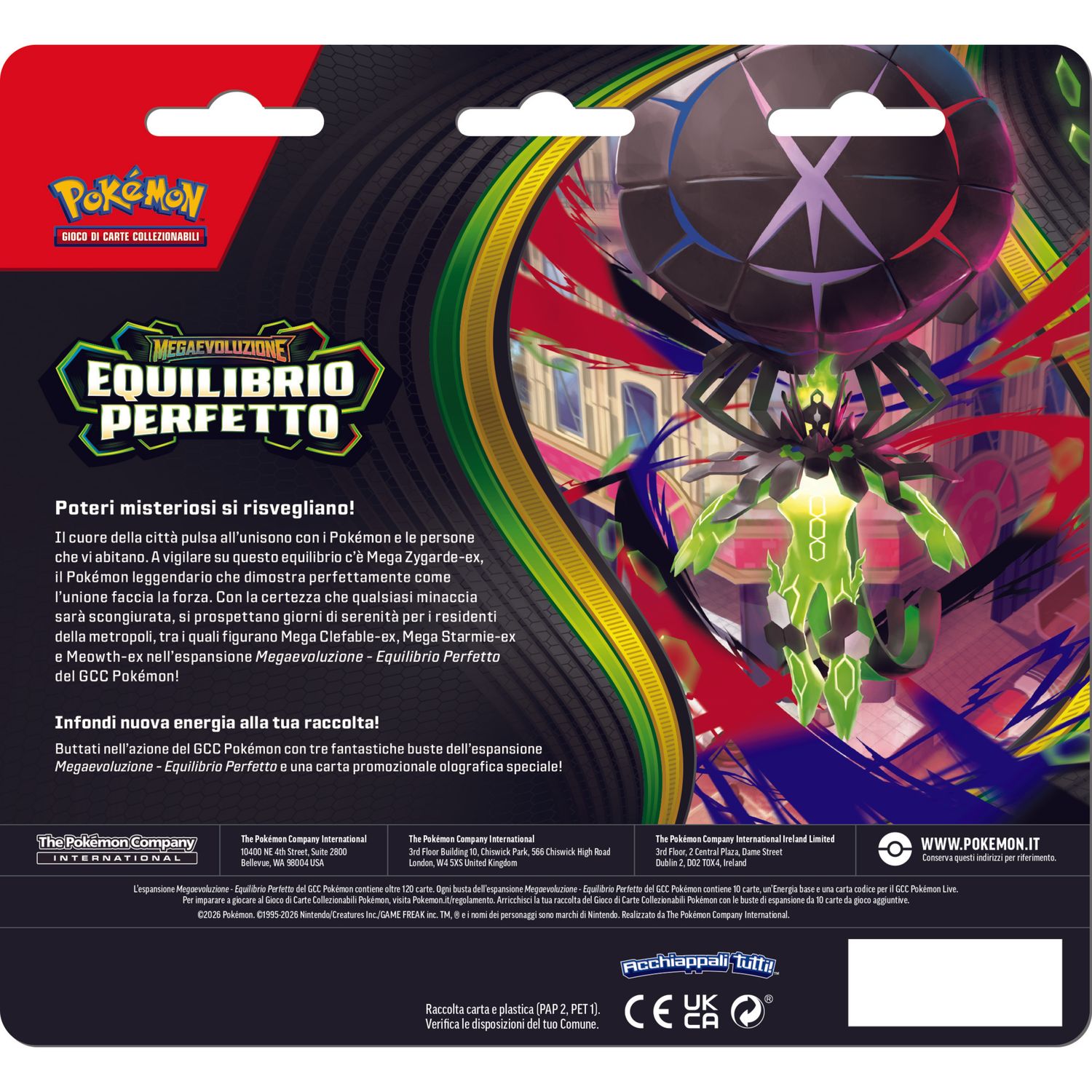 Pokémon blister 3 buste dell'espansione megaevoluzione - equilibrio perfetto - POKEMON
