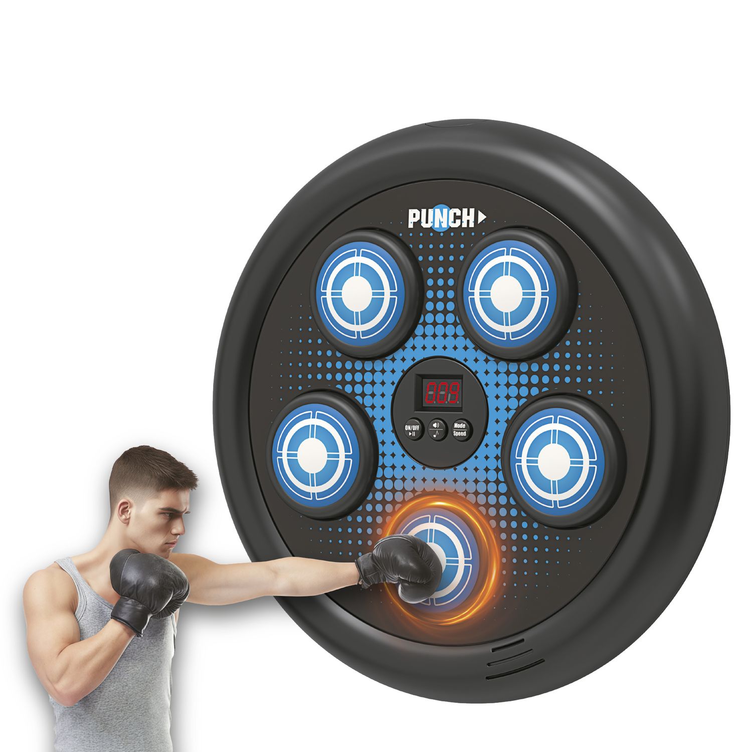 Music punch – boxe elettronico con luci e musica - SUN&SPORT