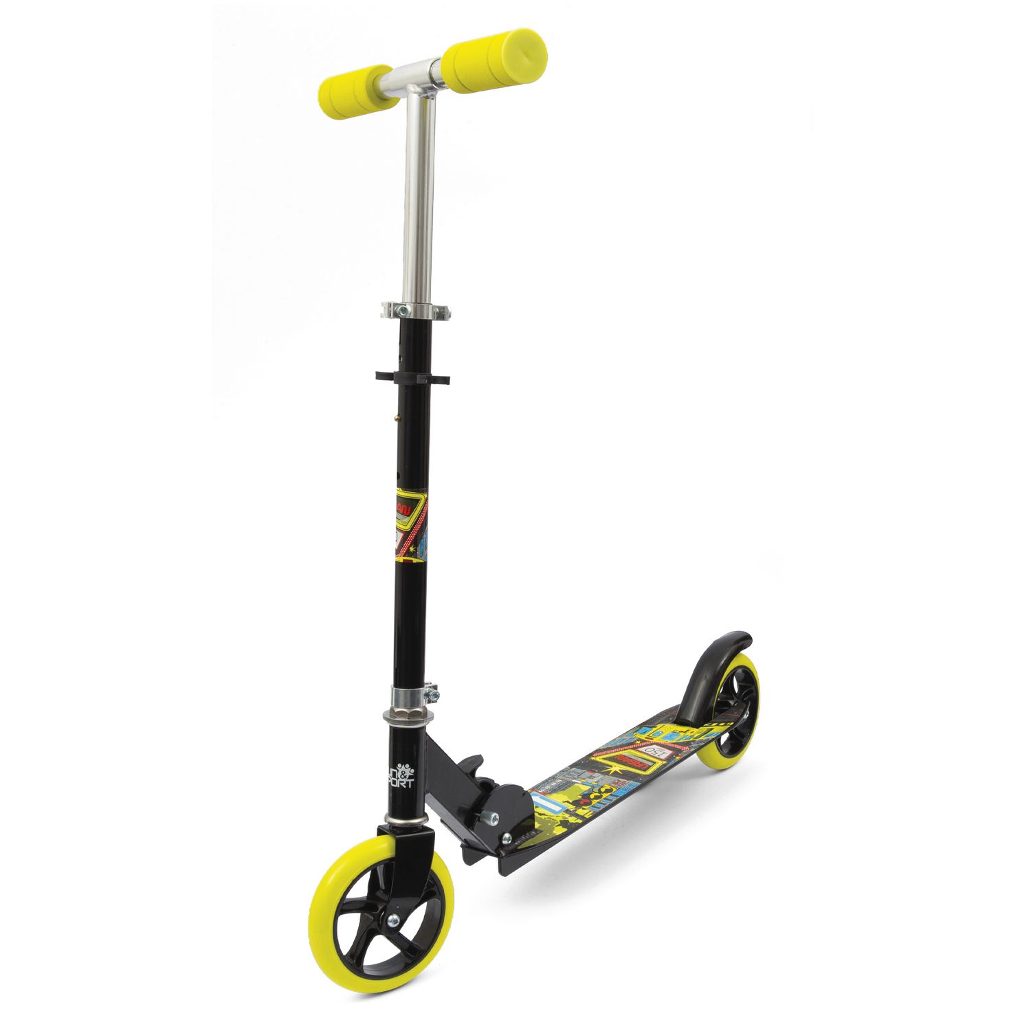 Monopattino con ruote pu 15 cm, telaio in metallo, manubrio regolabile, pieghevole e leggero – massimo 100 kg - SUN&SPORT