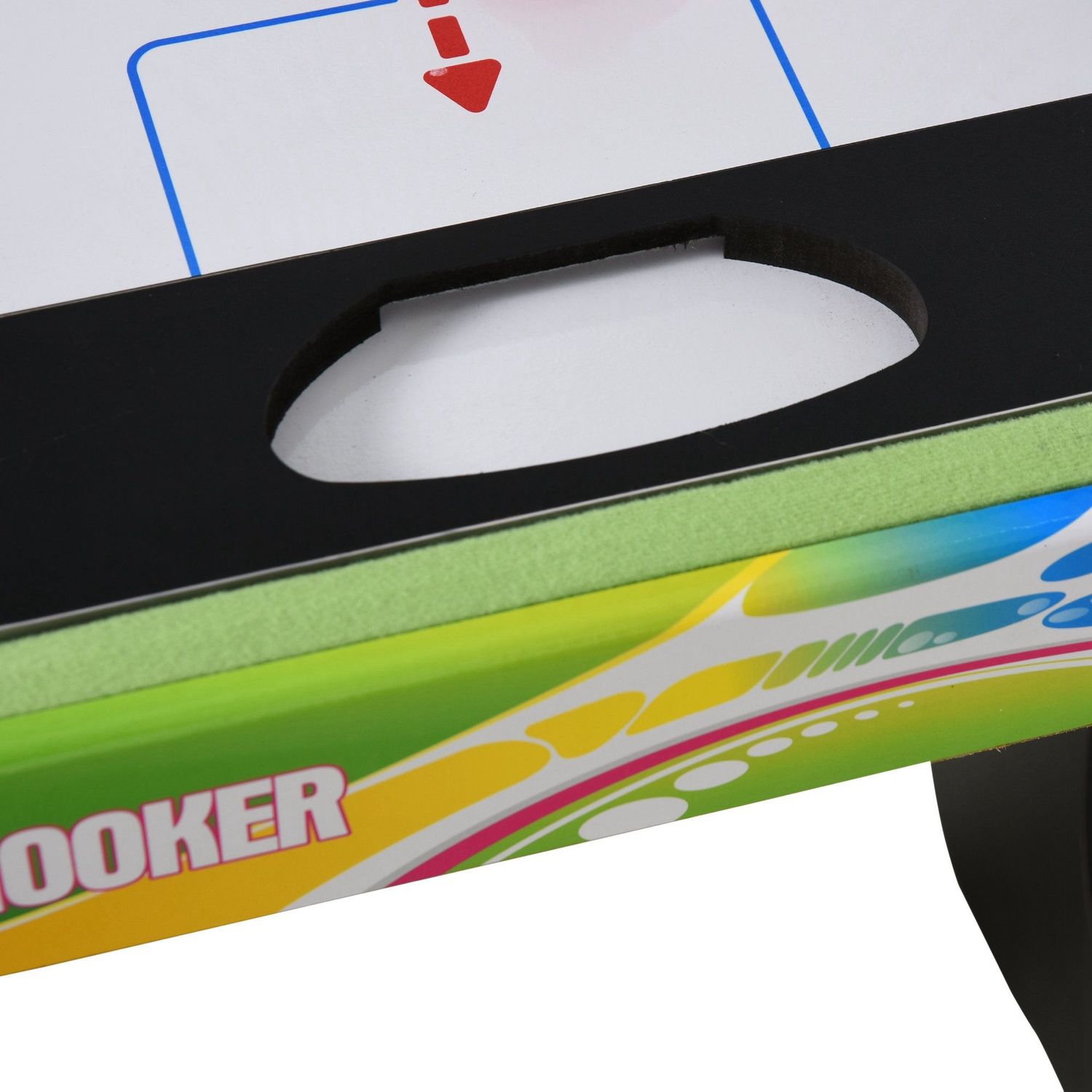 Tavolo da gioco 4 in 1 pieghevole per calcio-balilla, biliardo, air hockey e ping pong, in mdf e plastica - 