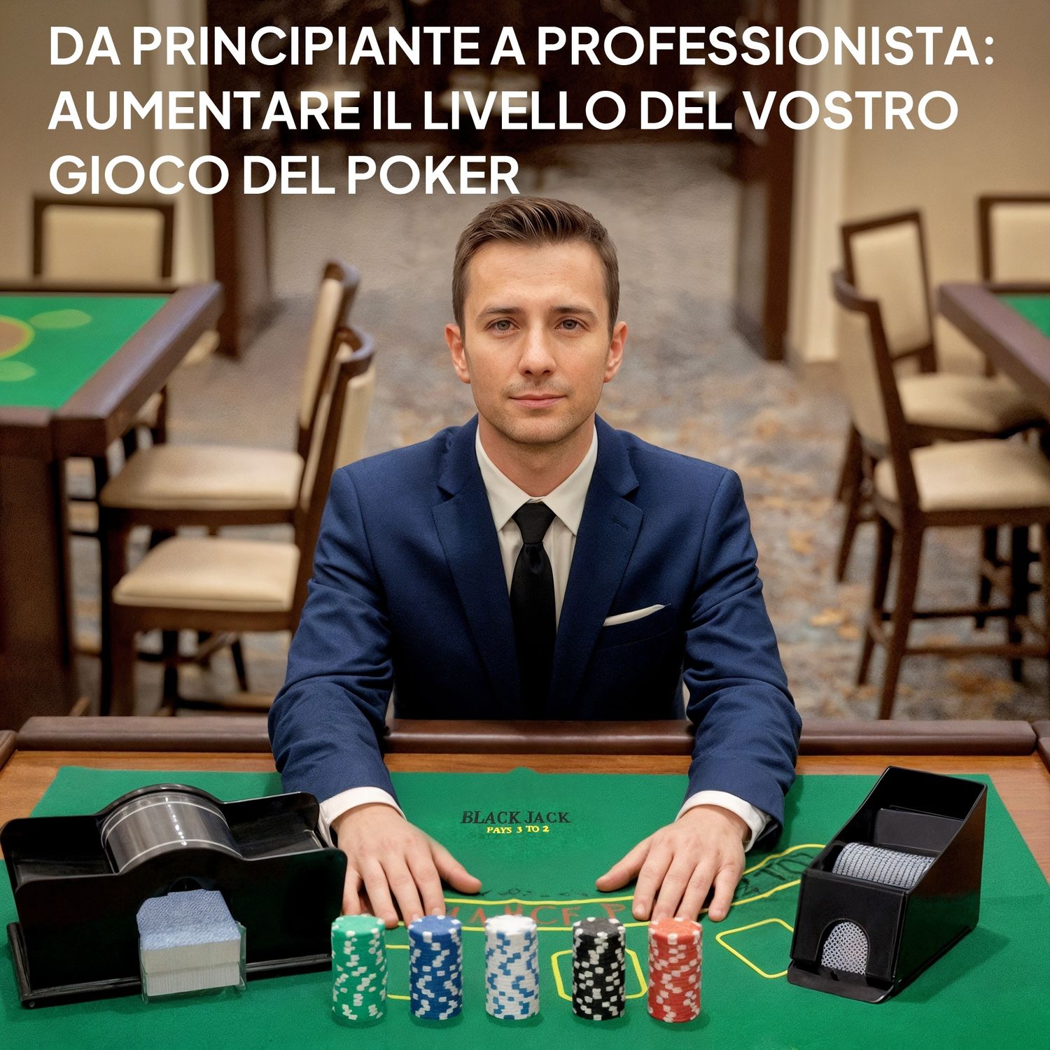 Set poker con 300 fiches, mescolatore e distributore carte, tappetino, 5 dadi, pulsante dealer e valigetta - 