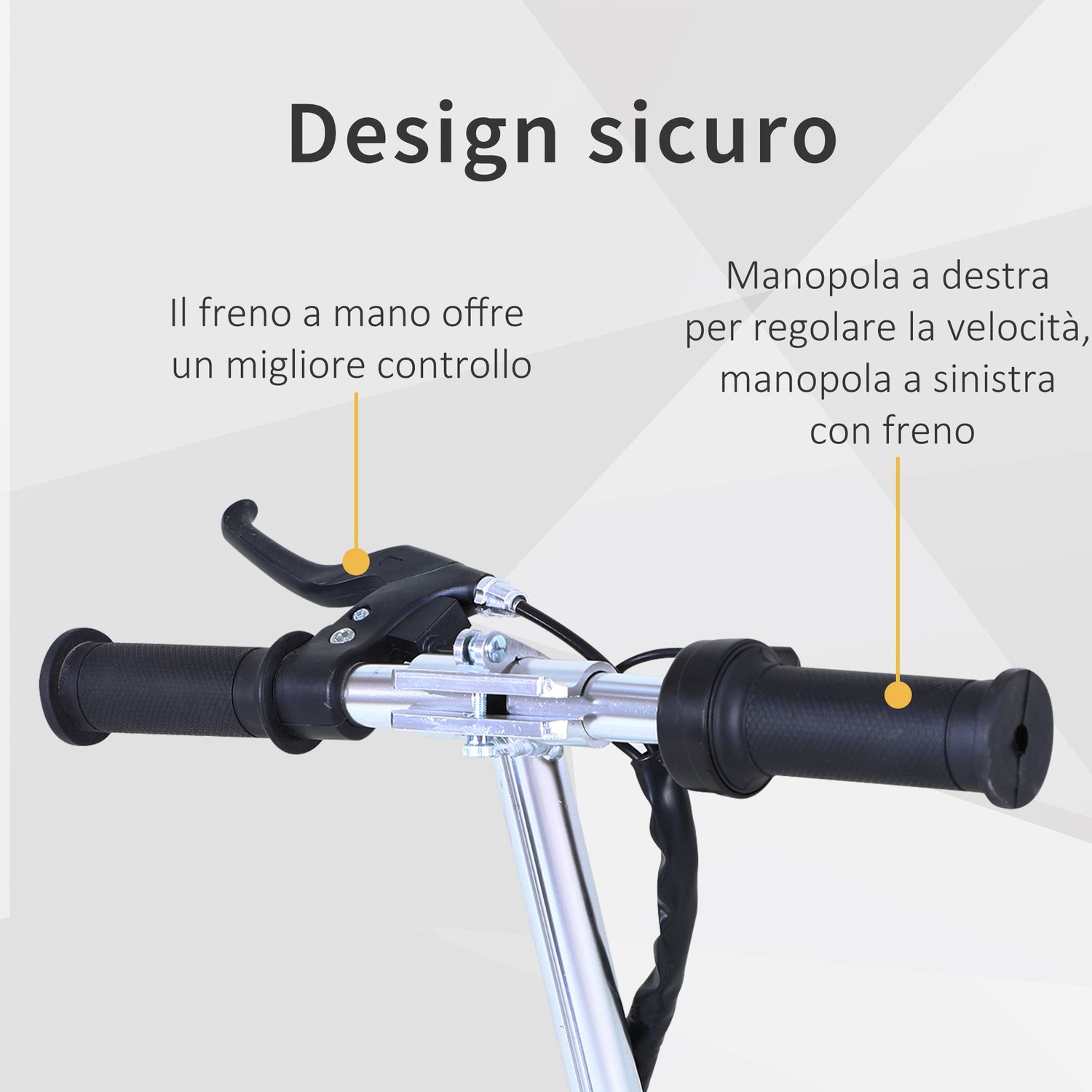 Monopattino elettrico pieghevole con sella, 2 ruote e manubrio regolabile, bambini 7-12 anni, 81.5x38x94cm, nero - 