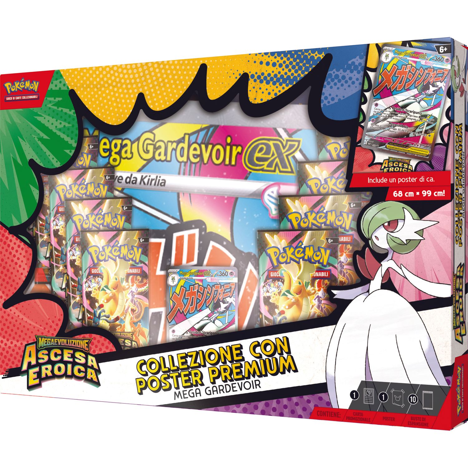 Pokémon collezione con poster premium di mega lucario-ex e mega gardevoir-ex - POKEMON