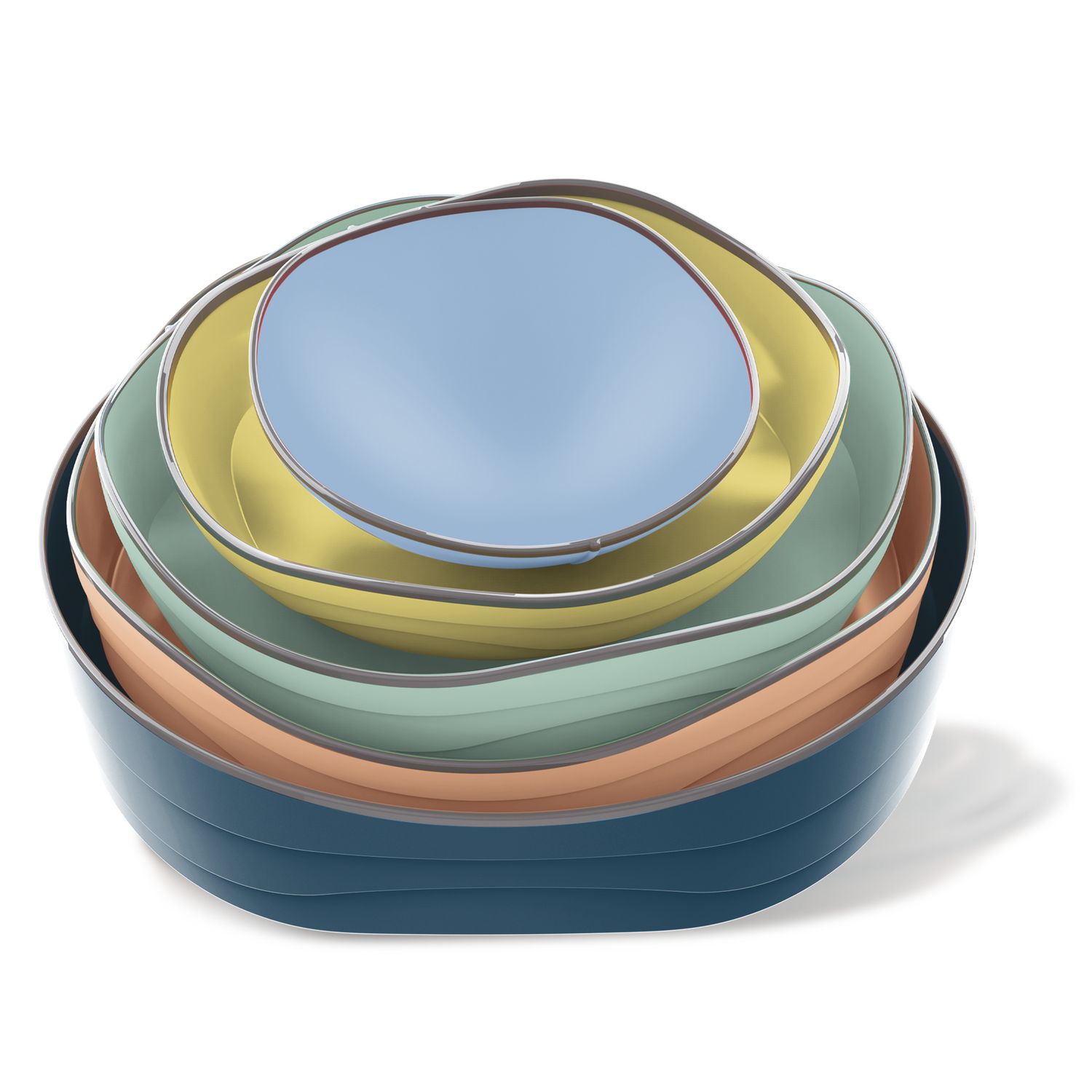 Set 5 pietre equilibrio active play colorate - testurizzate impilabili ø33x37cm - SUN&SPORT