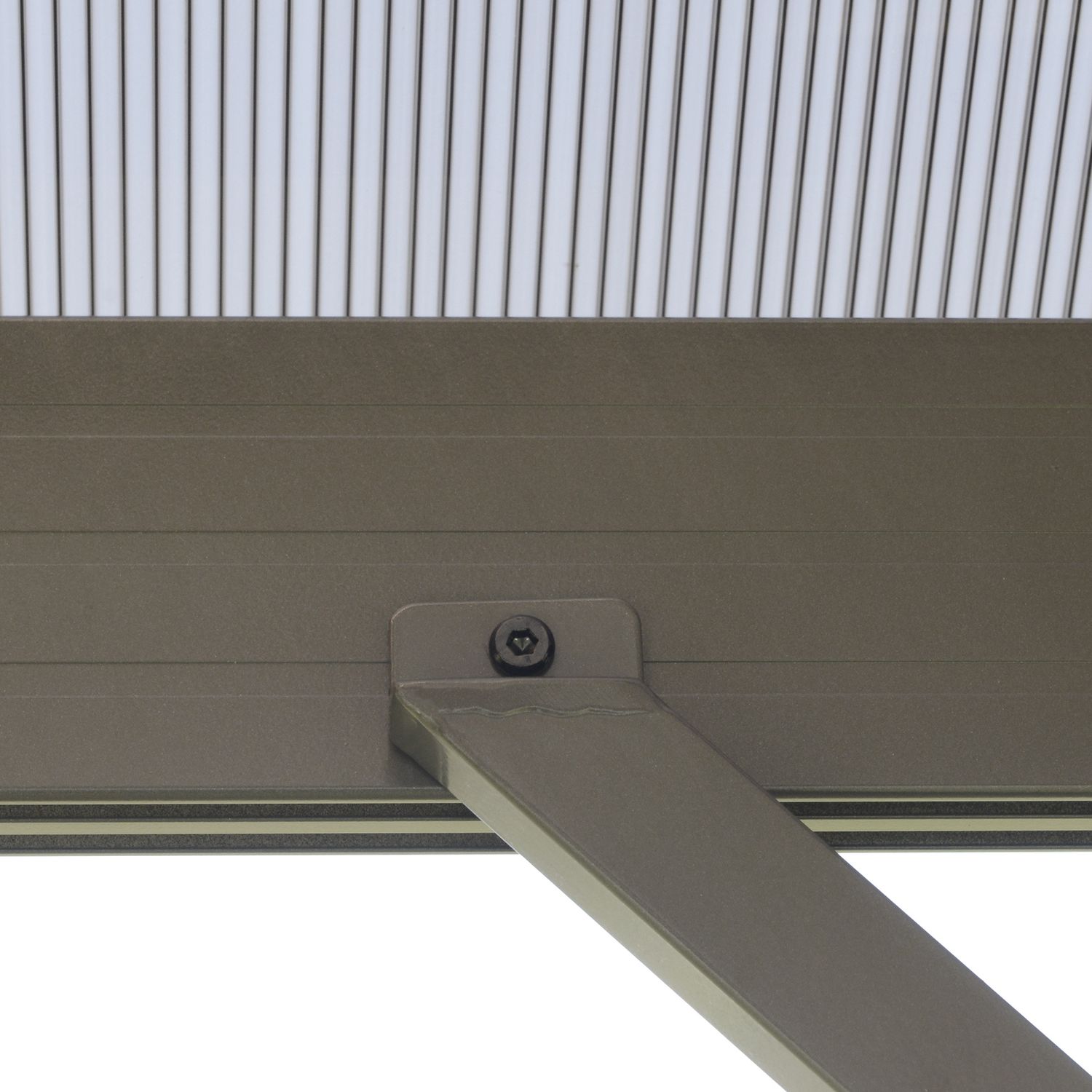 Gazebo da giardino 3x3m con tetto in policarbonato e zanzariere, caffè e khaki - 