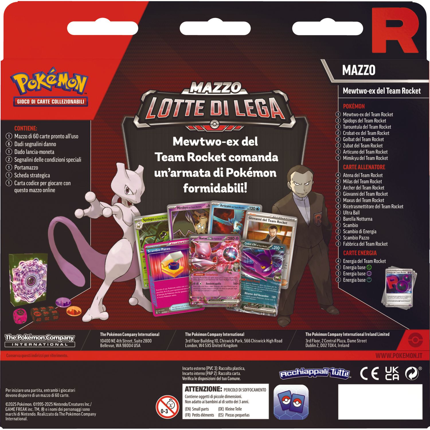 Pokémon mazzo lotte di lega mewtwo-ex del team rocket - POKEMON