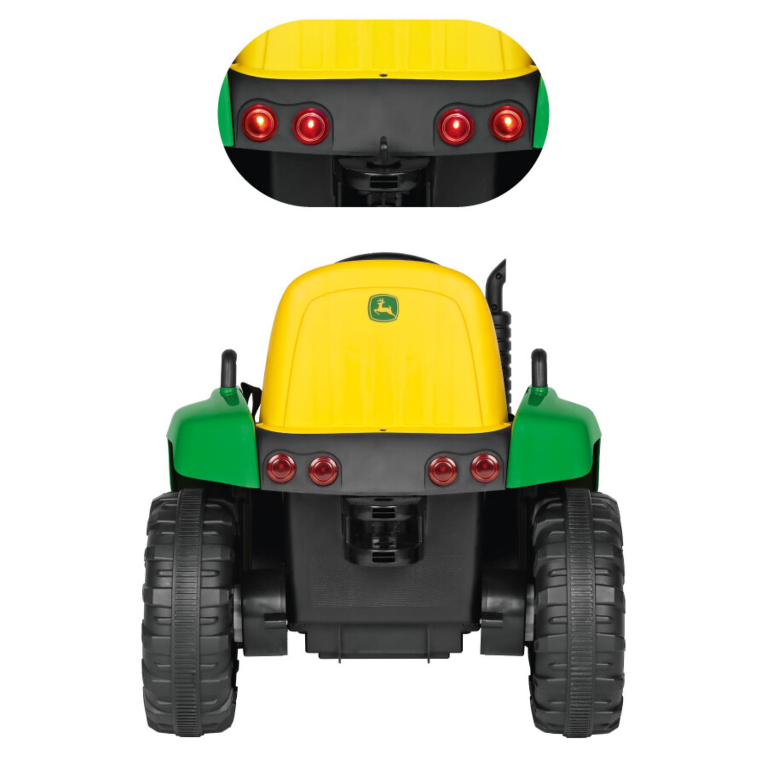 John deere farm power trattore elettrico 12v con rimorchio e radiocomando - JOHN DEERE, Peg Perego