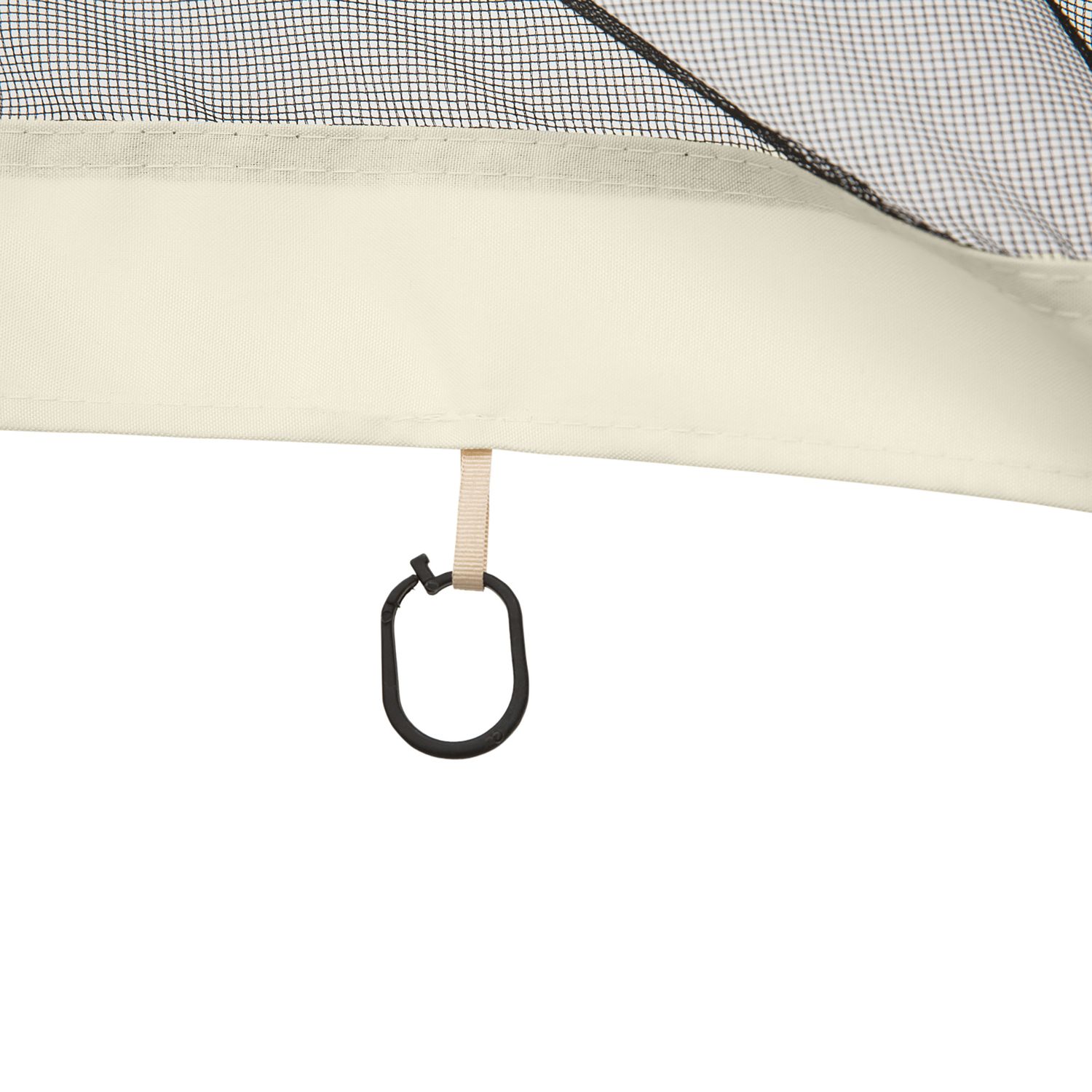 Zanzariera per gazebo tende di ricambio universale con cerniere, 352x207cm - nero e beige - 