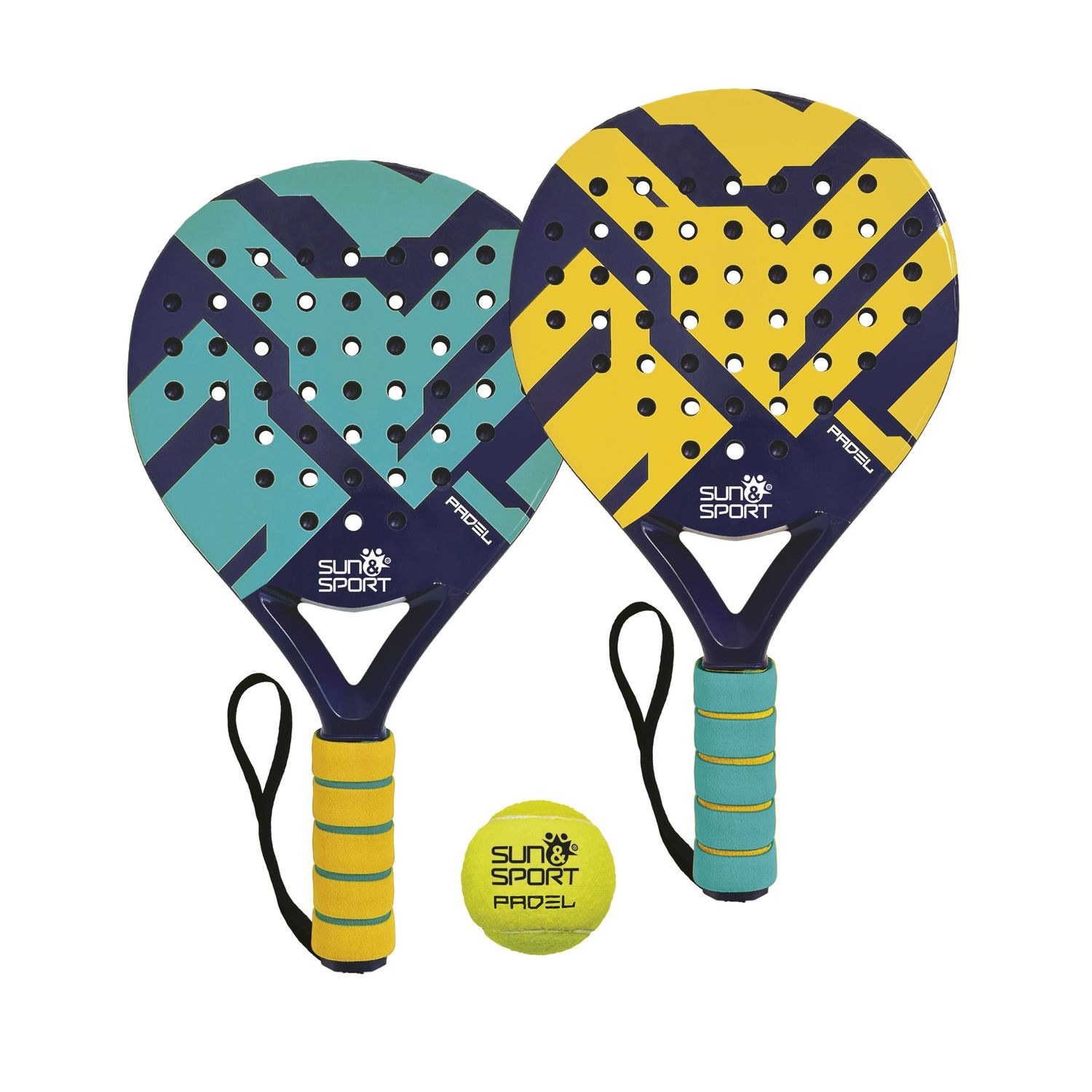 Set padel base con 1 pallina e 2 racchette - SUN&SPORT