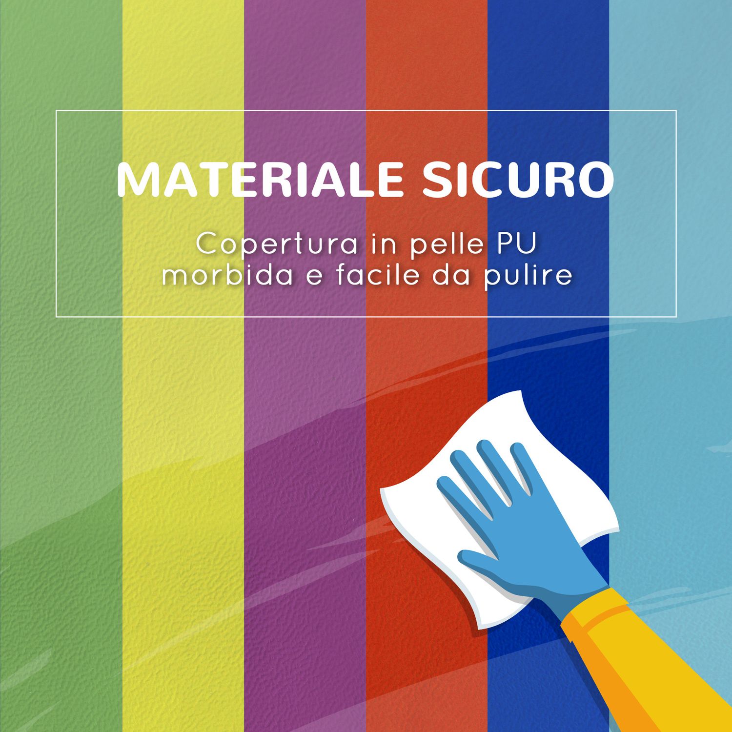 Set costruzioni morbide per bambini 1-3 anni con 11 forme in pu e epe multicolore - 