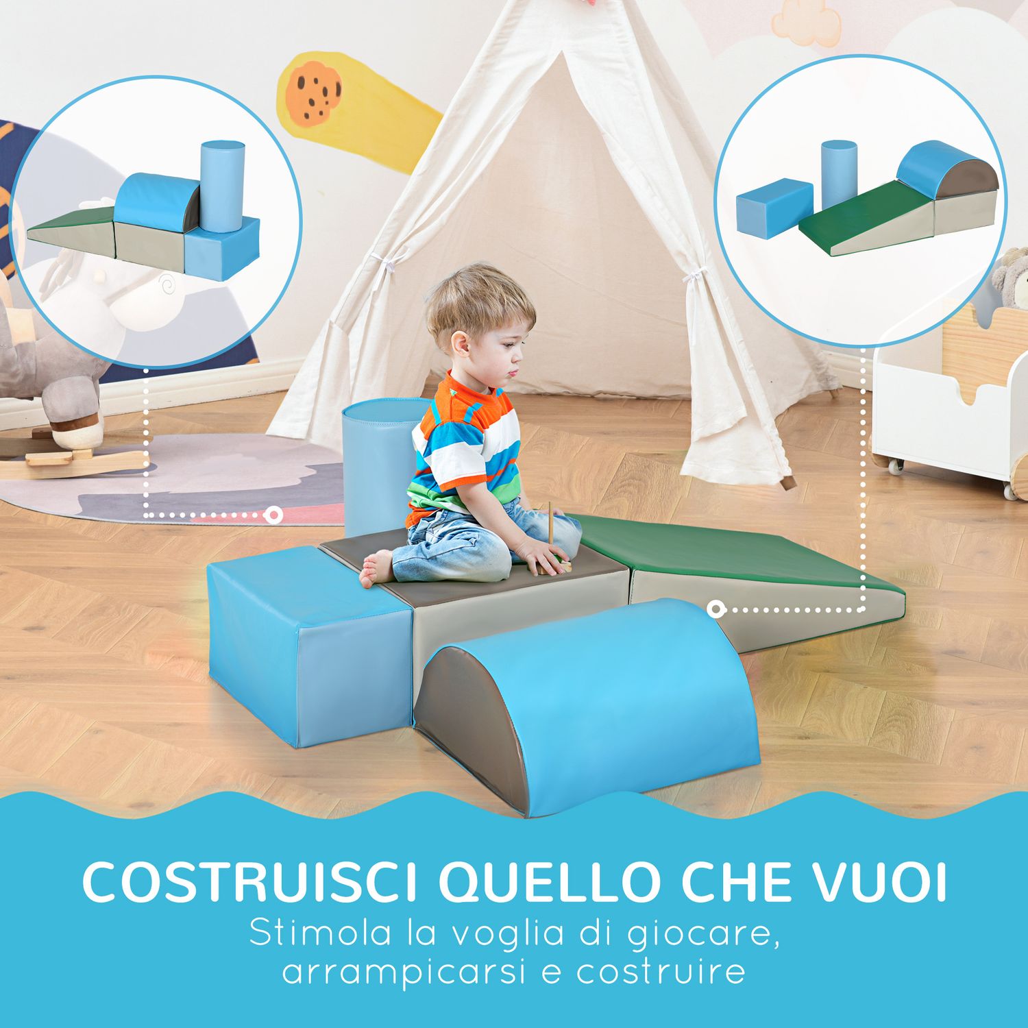 Monopattino elettrico per bambini pieghevole da 120w, velocità max 12km/h e portata 50kg, 74x36x69-91 cm, nero - 
