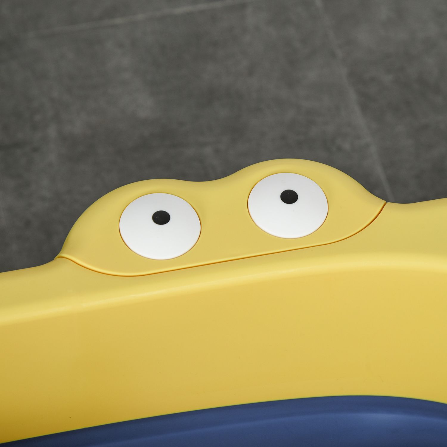 Vaschetta bagnetto neonato pieghevole con supporto antiscivolo per neonati e bambini di 0-6 anni con foro di scarico, 75.3x55.4x43cm, blu e giallo - 