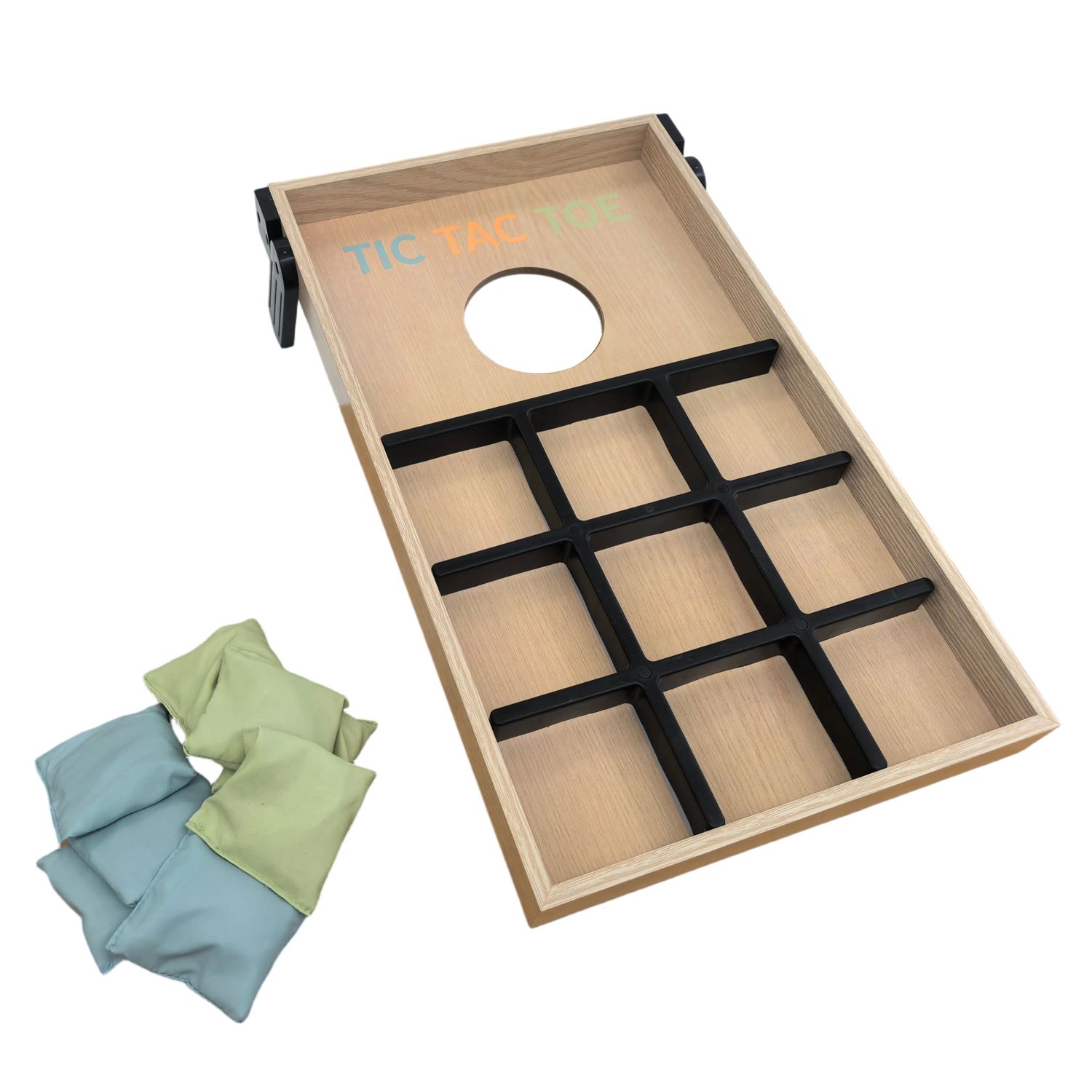 Toss game 2in1 legno double face con sacchetti - gioco lancio punti + tris, per interni esterni - SUN&SPORT