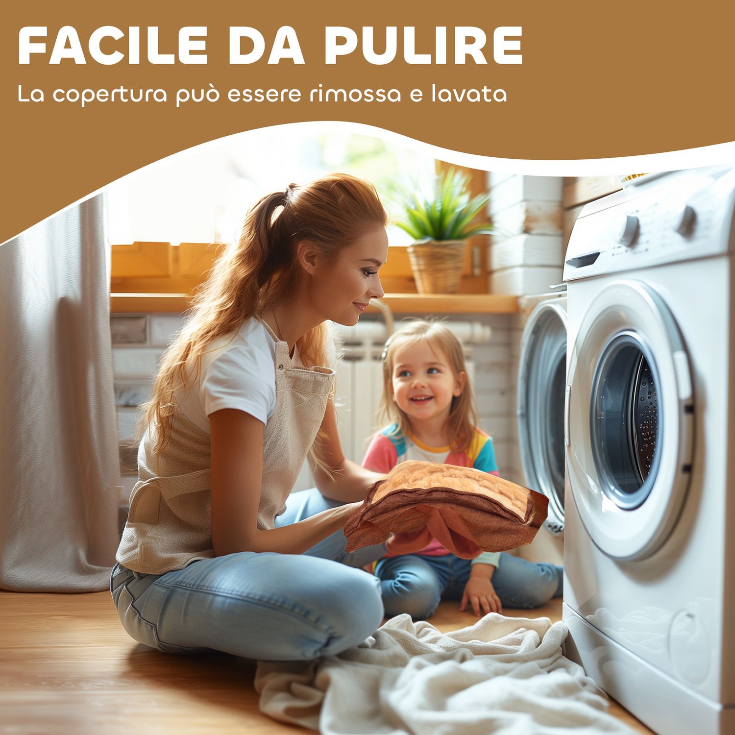 Cavallo elettrico per bambini con pedali, rotelle e suoni, in peluche e metallo, 74x34x51 cm, marrone - 