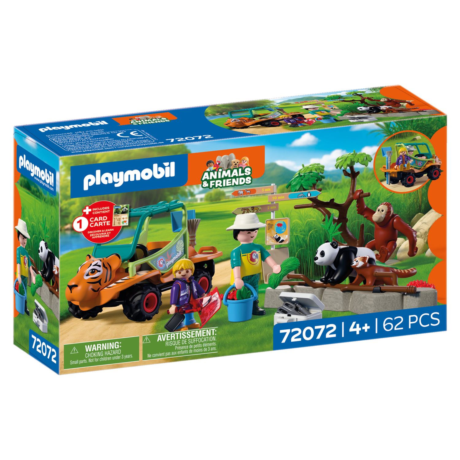 Playmobil 72072 zoo: guardiano di zoo con veicolo - Playmobil