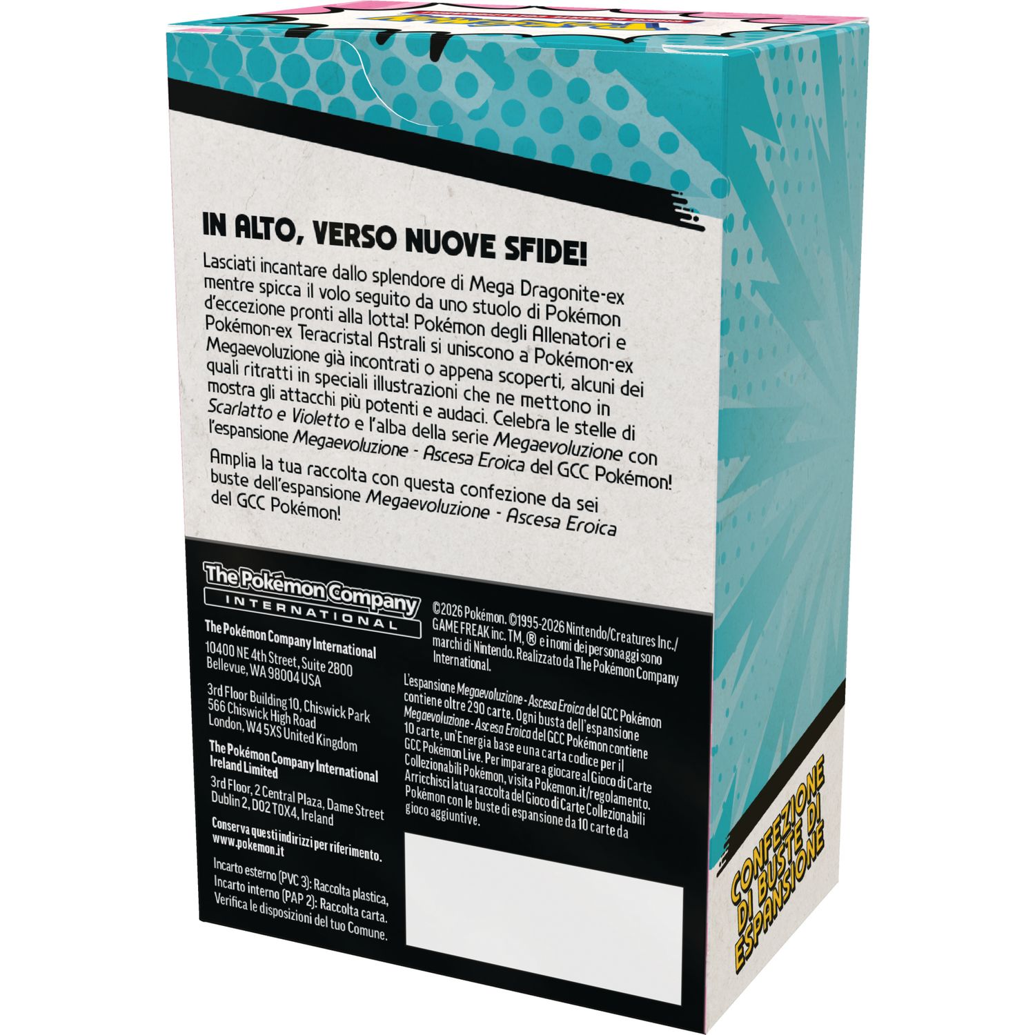 Pokémon gcc confezione di buste dell'espansione megaevoluzione - ascesa eroica - POKEMON