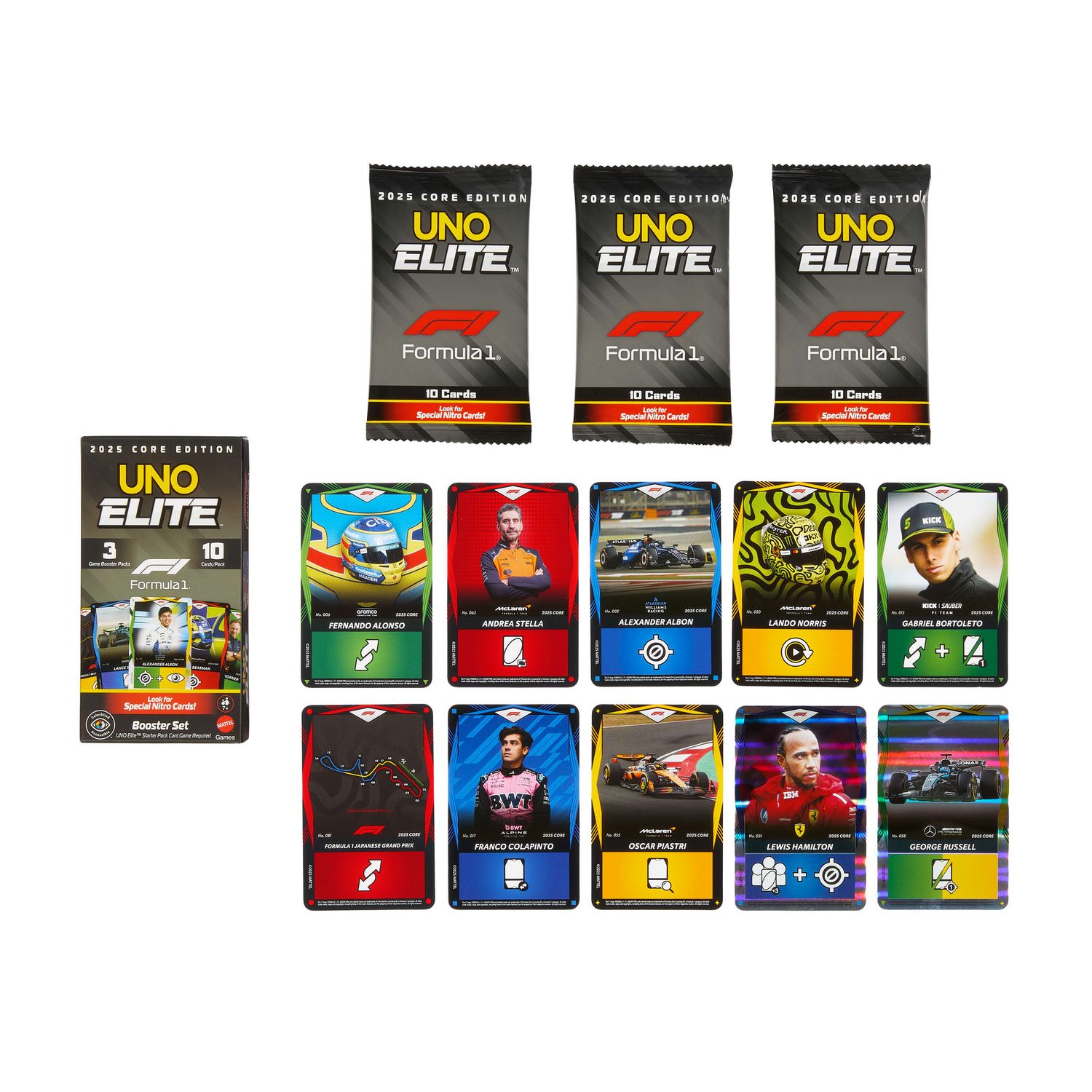Mattel games - booster set uno elite formula 1 - UNO