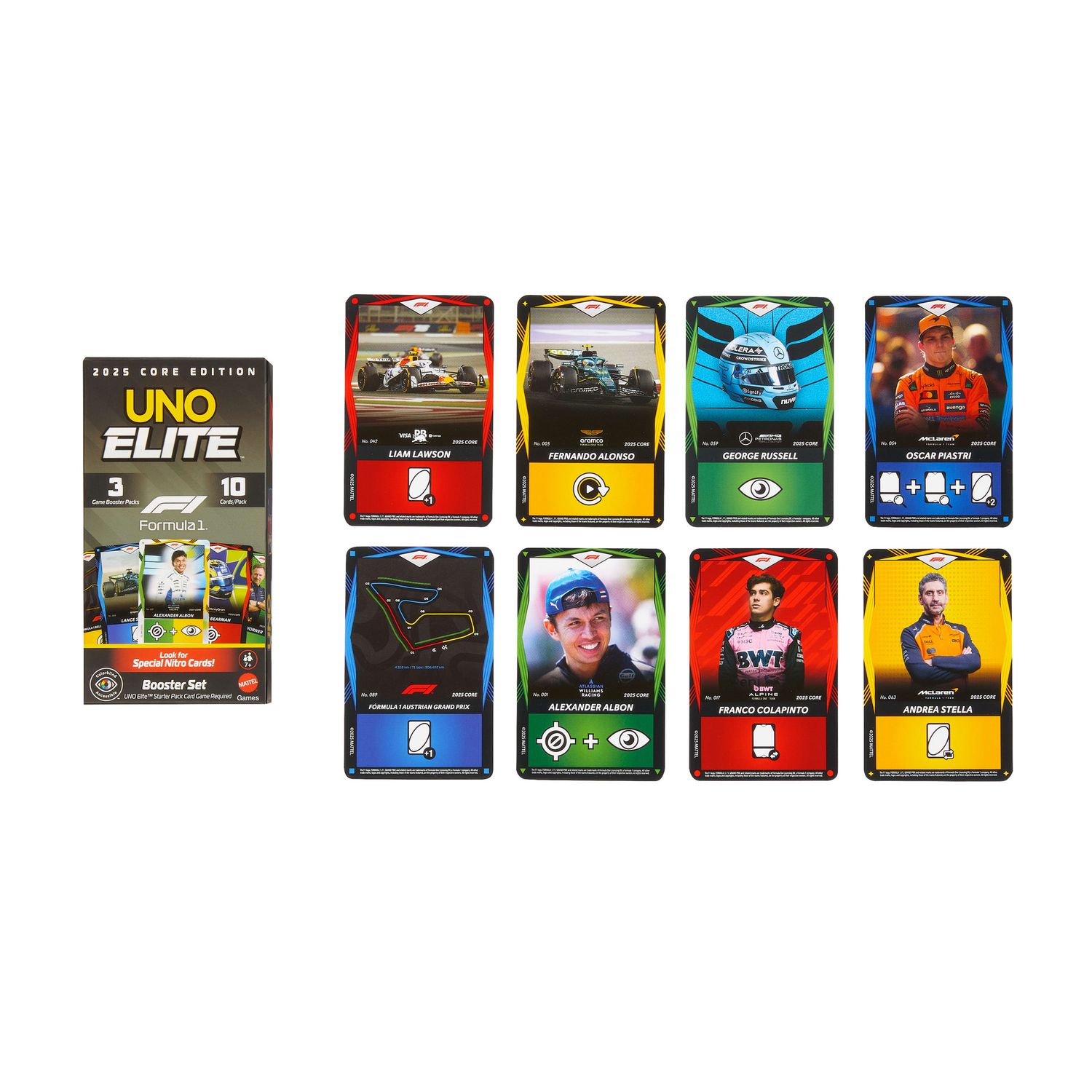 Mattel games - booster set uno elite formula 1 - UNO