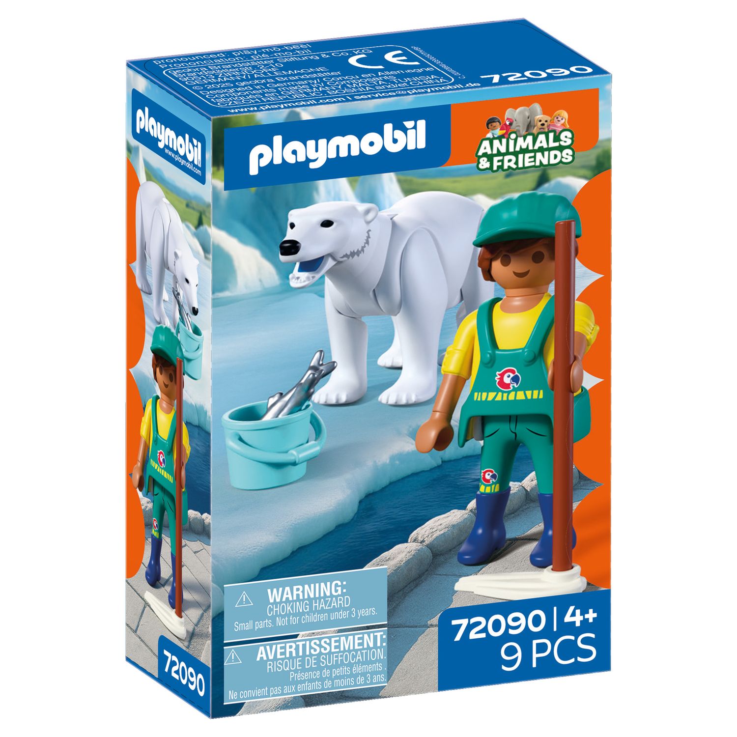 Playmobil 72090 zoo: orso polare e guardiano di zoo - Playmobil