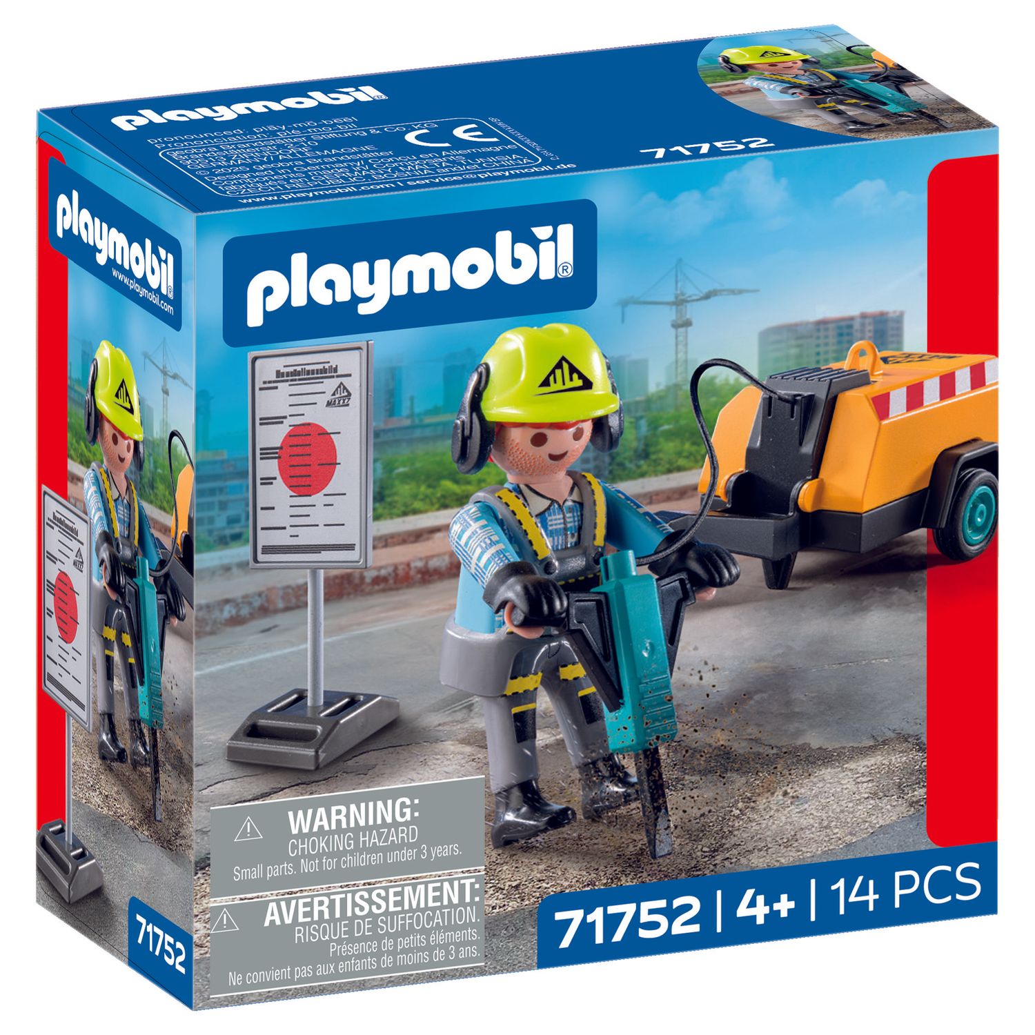 Playmobil 71752 lavoratore con martello pneumatico - Playmobil