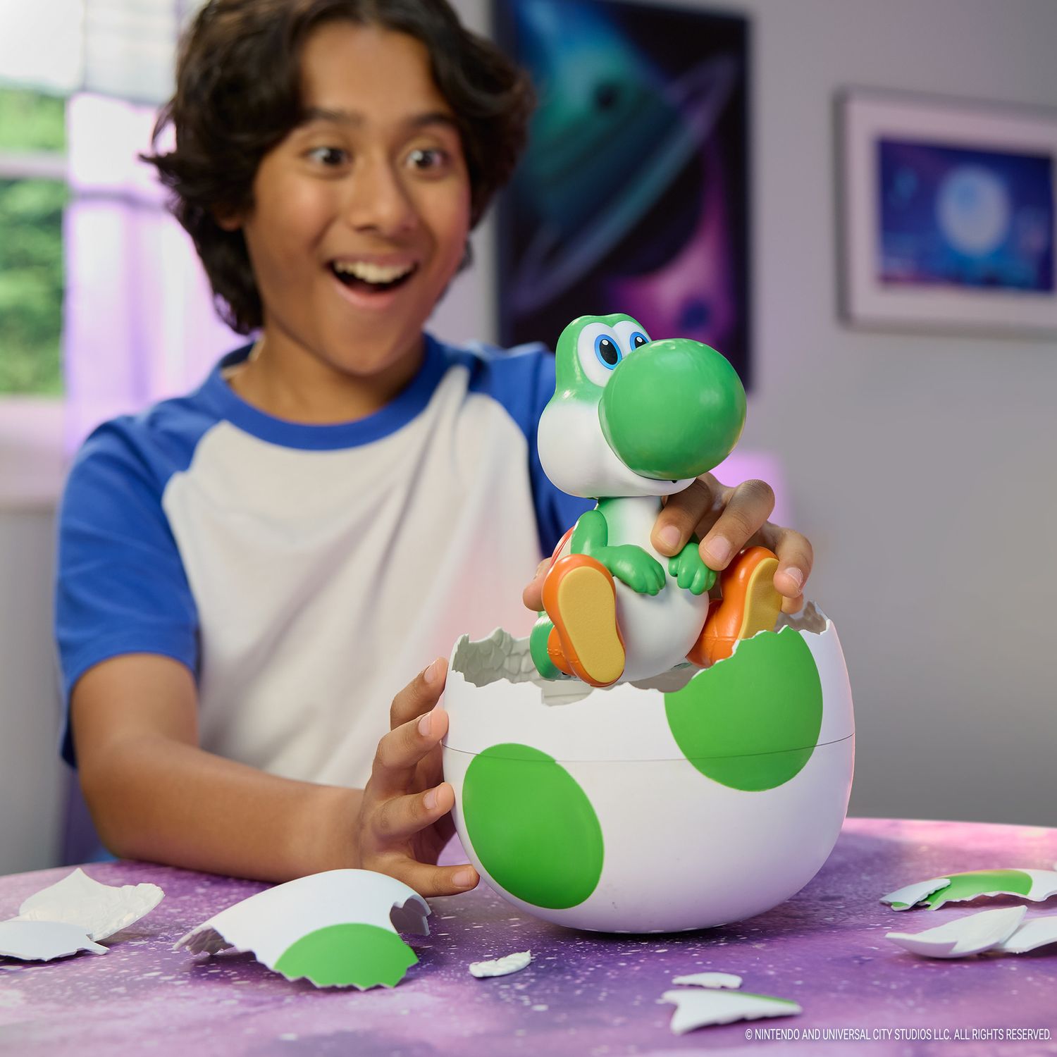 Yoshi uovo interattivo super mario galaxy action figure suoni 4+ anni - Super Mario