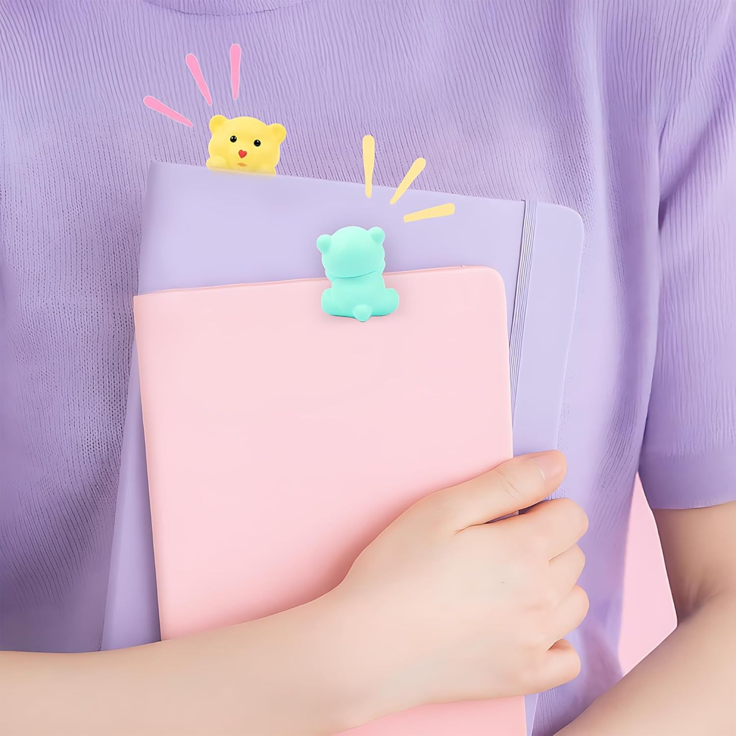 Coccolotti pin-up mini orsetti adesivi | 6 colori casuali da attaccare su cellulare, pc, tablet -  assortito - COCCOLOTTI