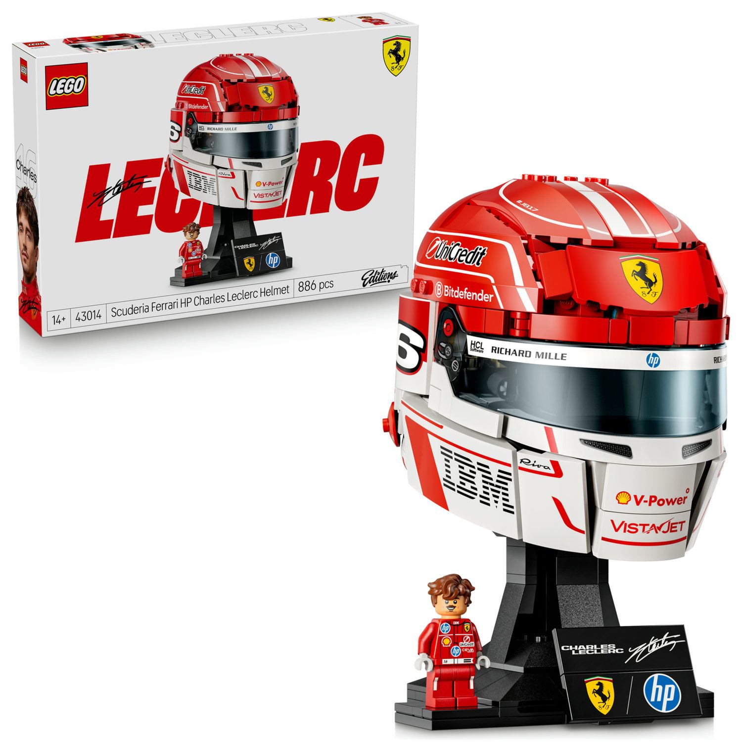 Lego scuderia ferrari hp charles leclerc helmet 43014 - Lego
