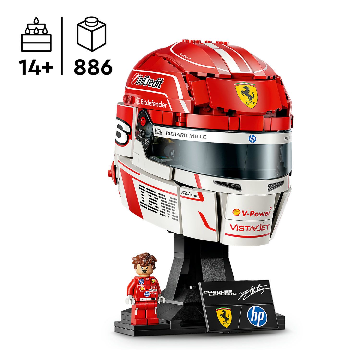 Lego scuderia ferrari hp charles leclerc helmet 43014 - Lego