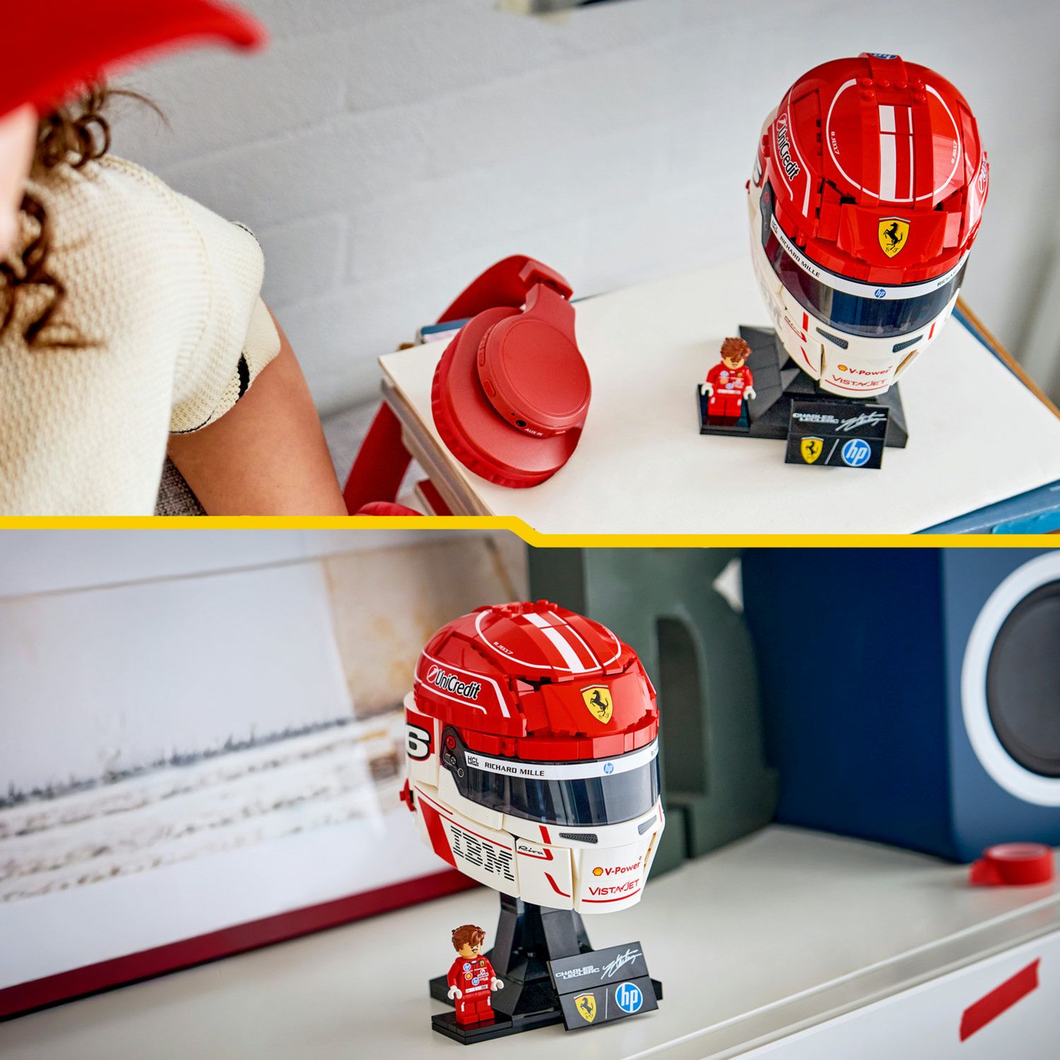 Lego scuderia ferrari hp charles leclerc helmet 43014 - Lego