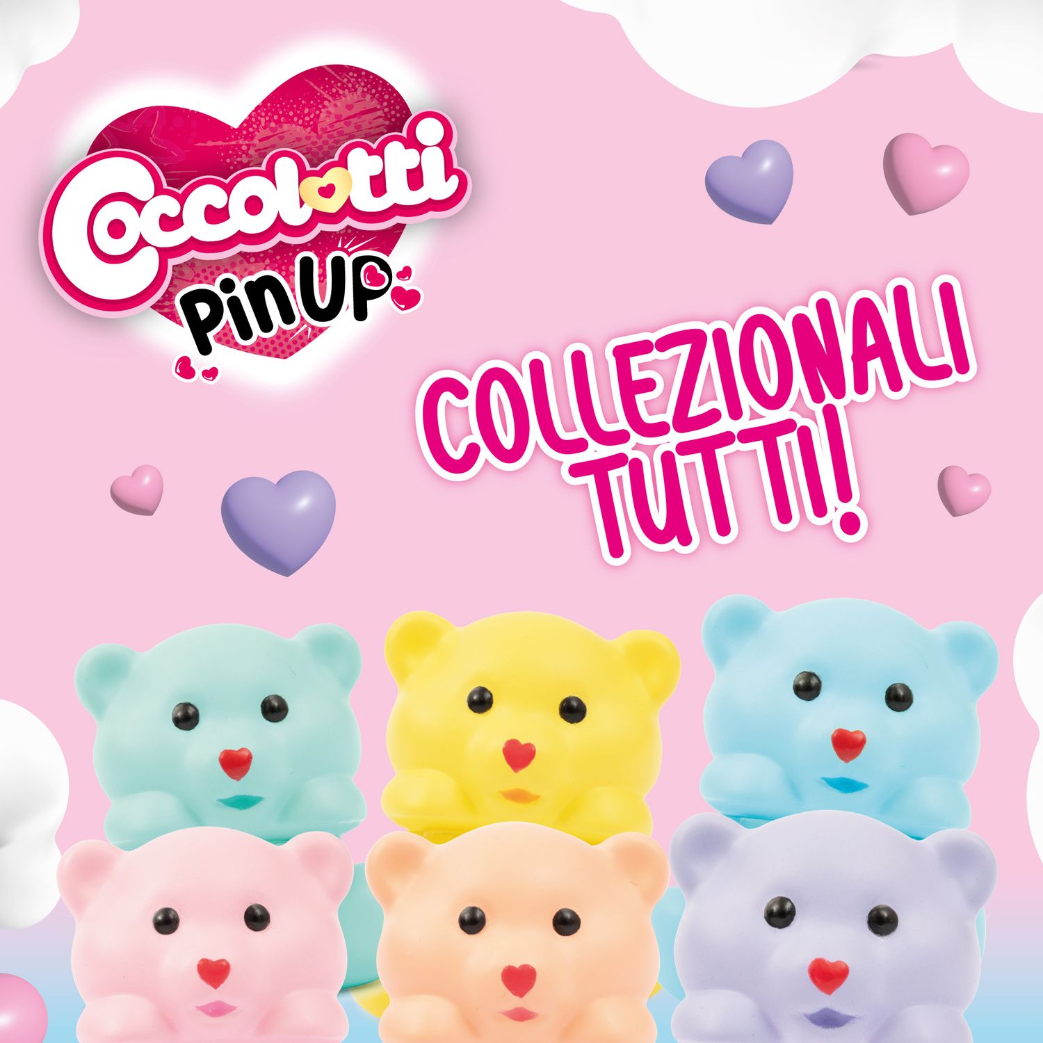 Coccolotti pin-up mini orsetti adesivi | 6 colori casuali da attaccare su cellulare, pc, tablet -  assortito - COCCOLOTTI