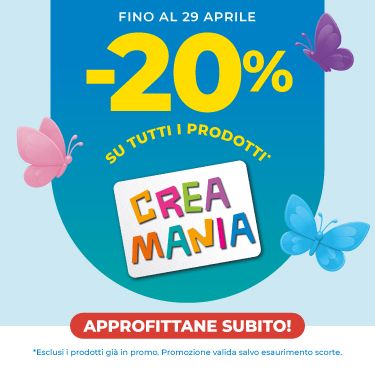 -20% SU TUTTI I PRODOTTI CREAMANIA