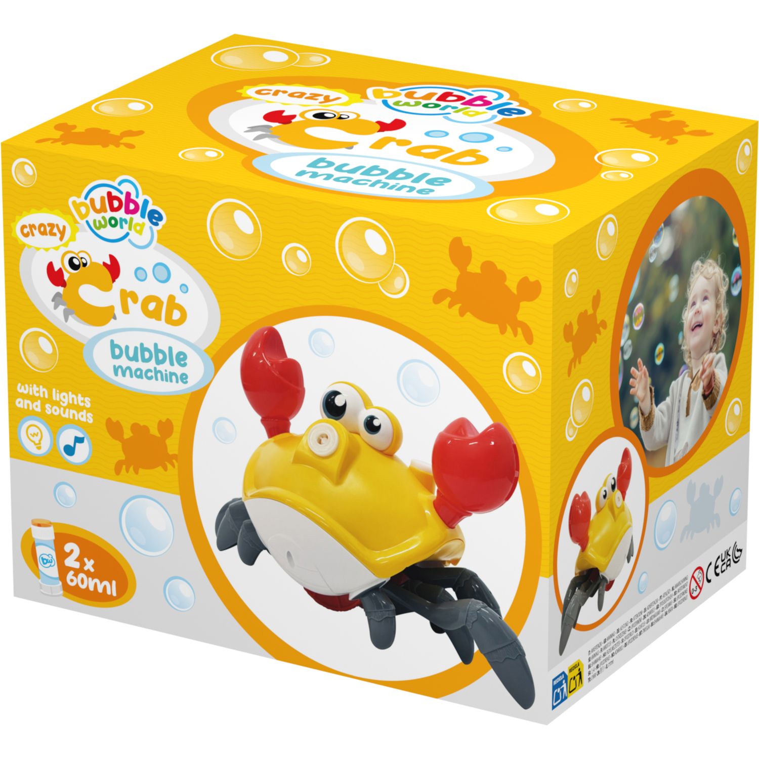 Dulcop crazy crab bubble machine con due flaconi da 60 ml - DULCOP
